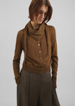 Clervaux Scarf Cardigan - Brown