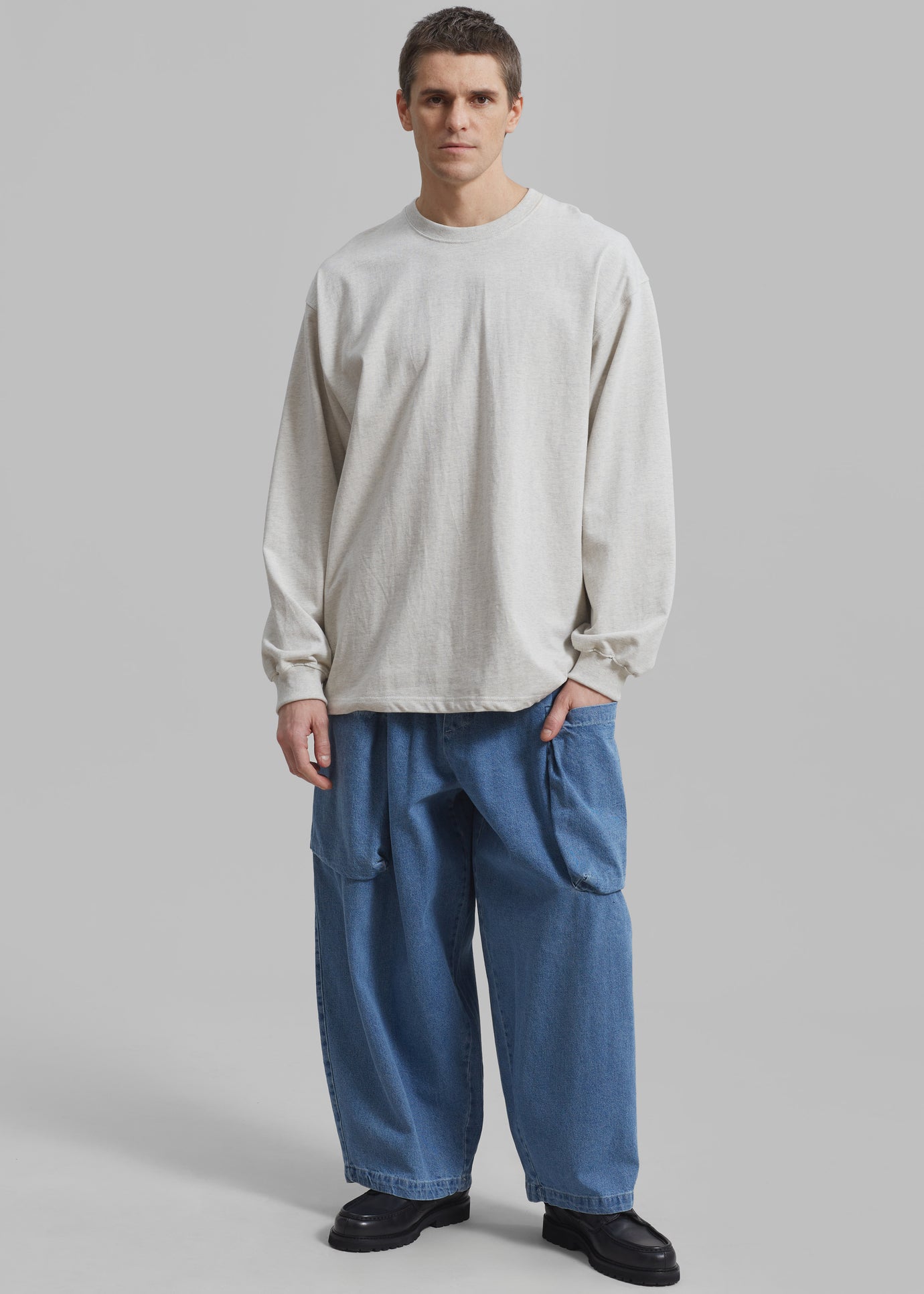 Cliff Denim Balloon Pants - Worn Wash