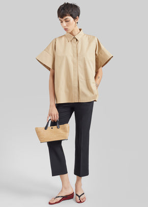 CO Boxy Short Sleeve Shirt - Camel