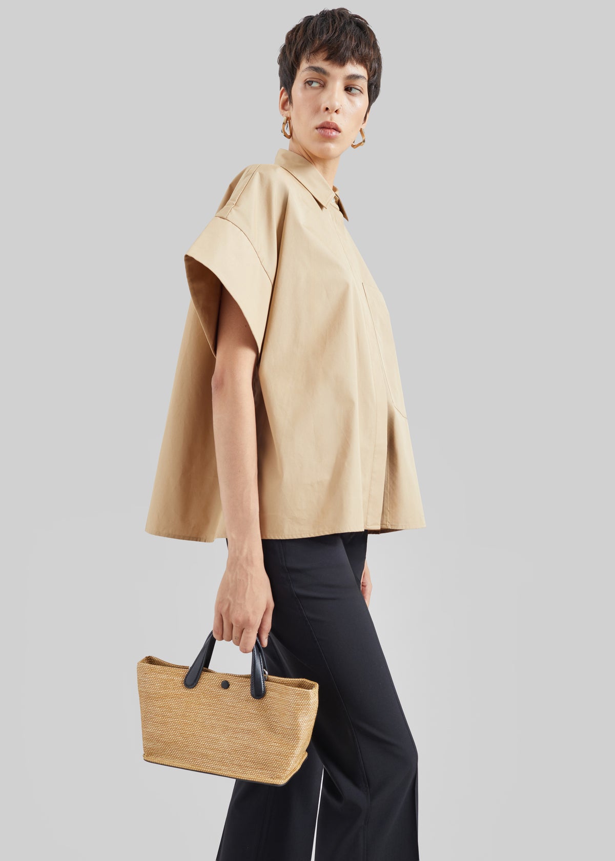 CO Boxy Short Sleeve Shirt - Camel - 6