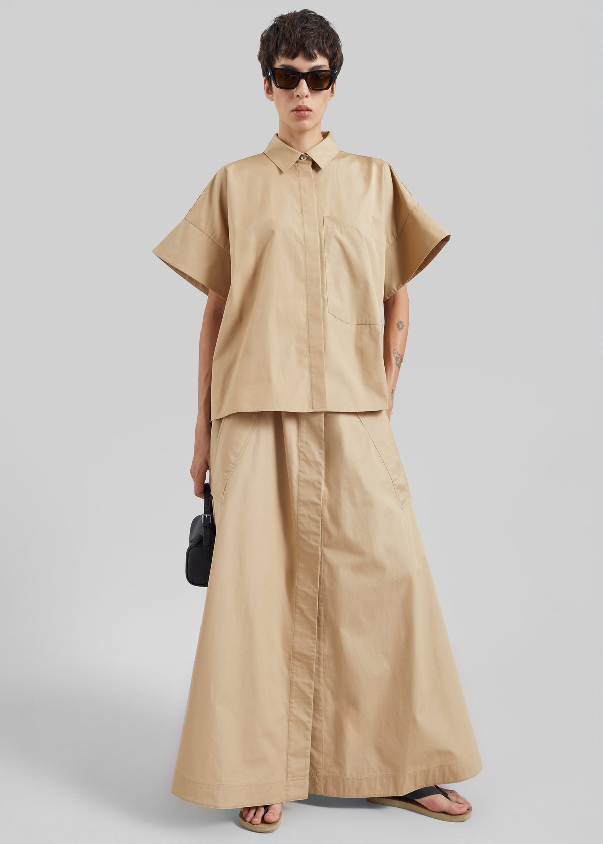 CO Boxy Short Sleeve Shirt - Camel - 2