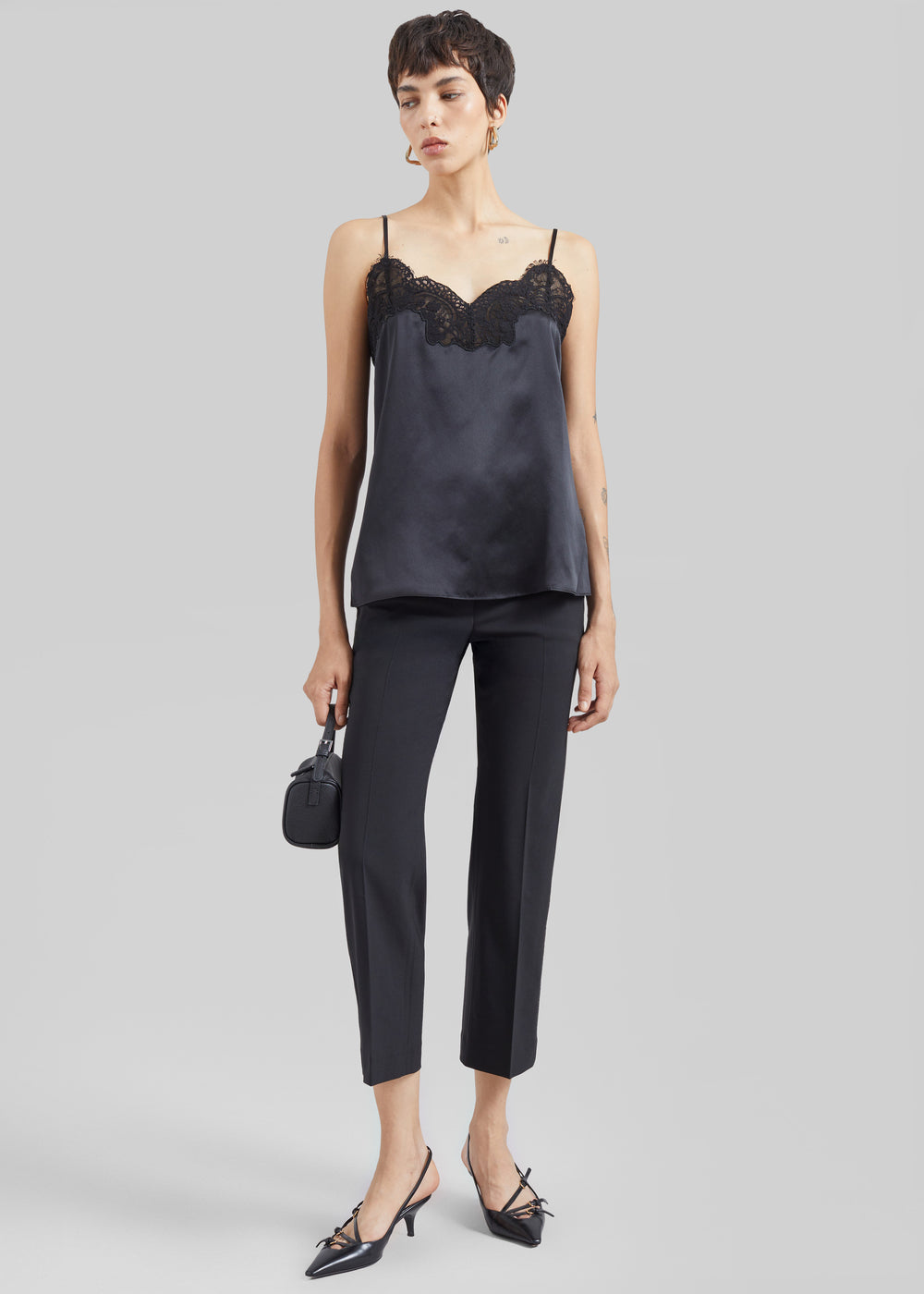 CO Cropped Flared Pants - Black