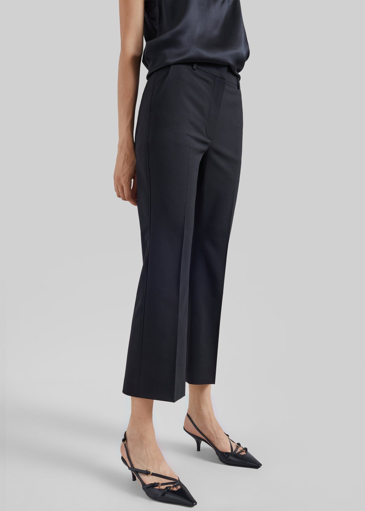 CO Cropped Flared Pants - Black - 4