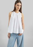 CO Gathered Tunic Shirt - White