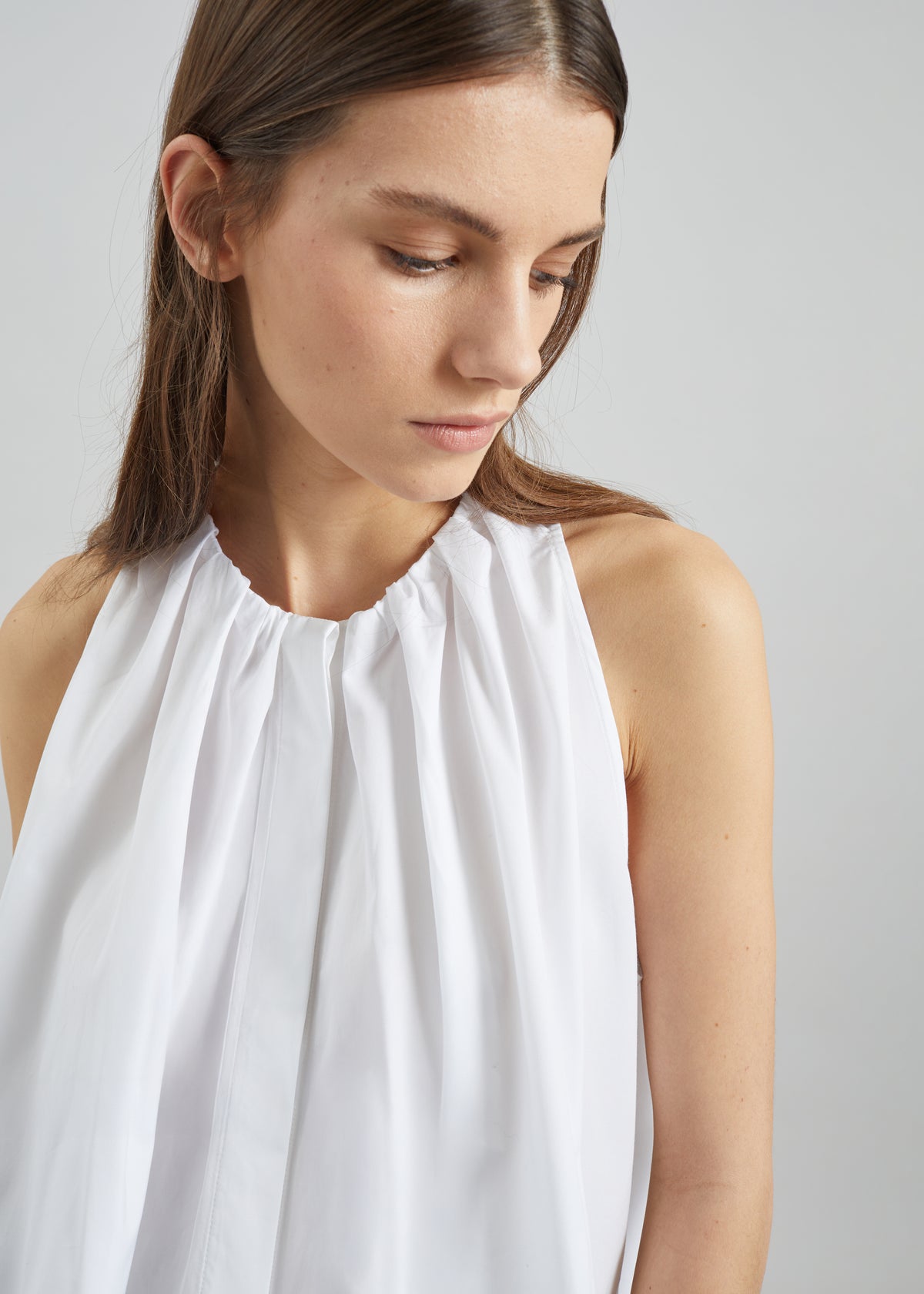 CO Gathered Tunic Shirt - White - 3