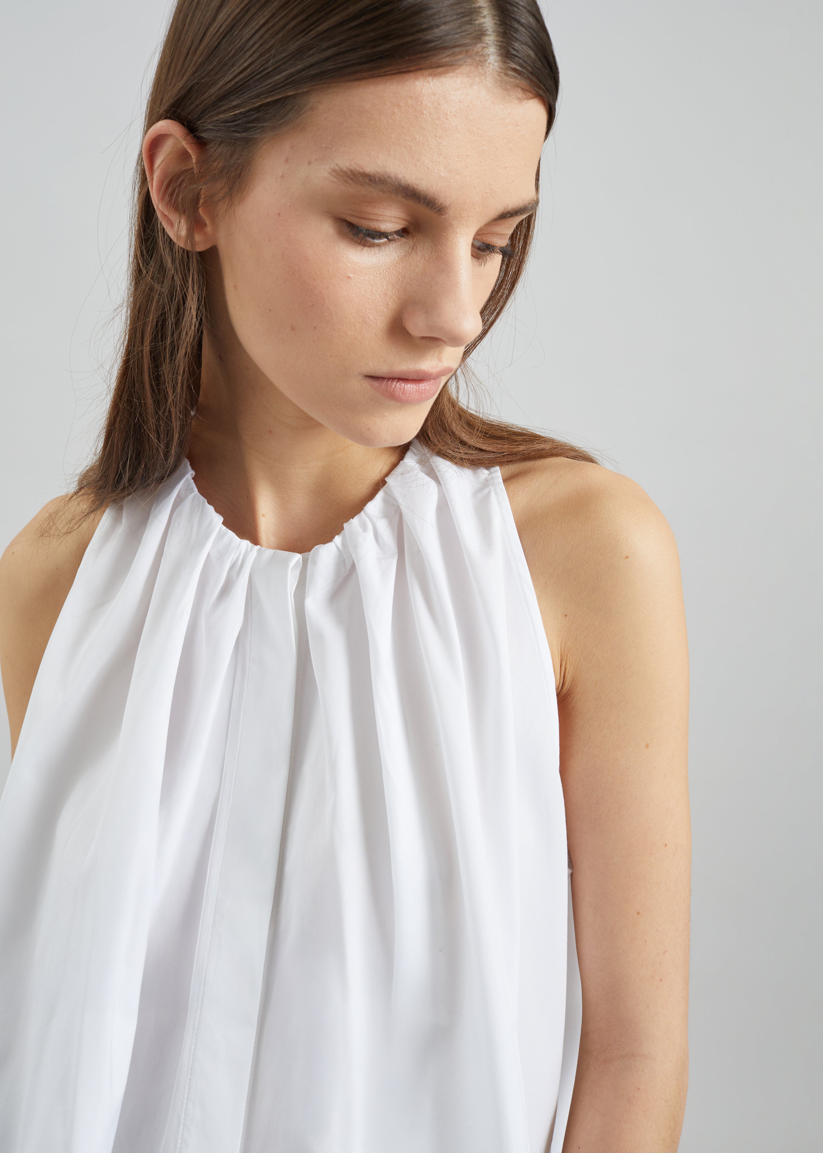 CO Gathered Tunic Shirt - White - 3