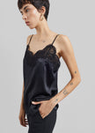 CO Lace Silk Camisole - Black