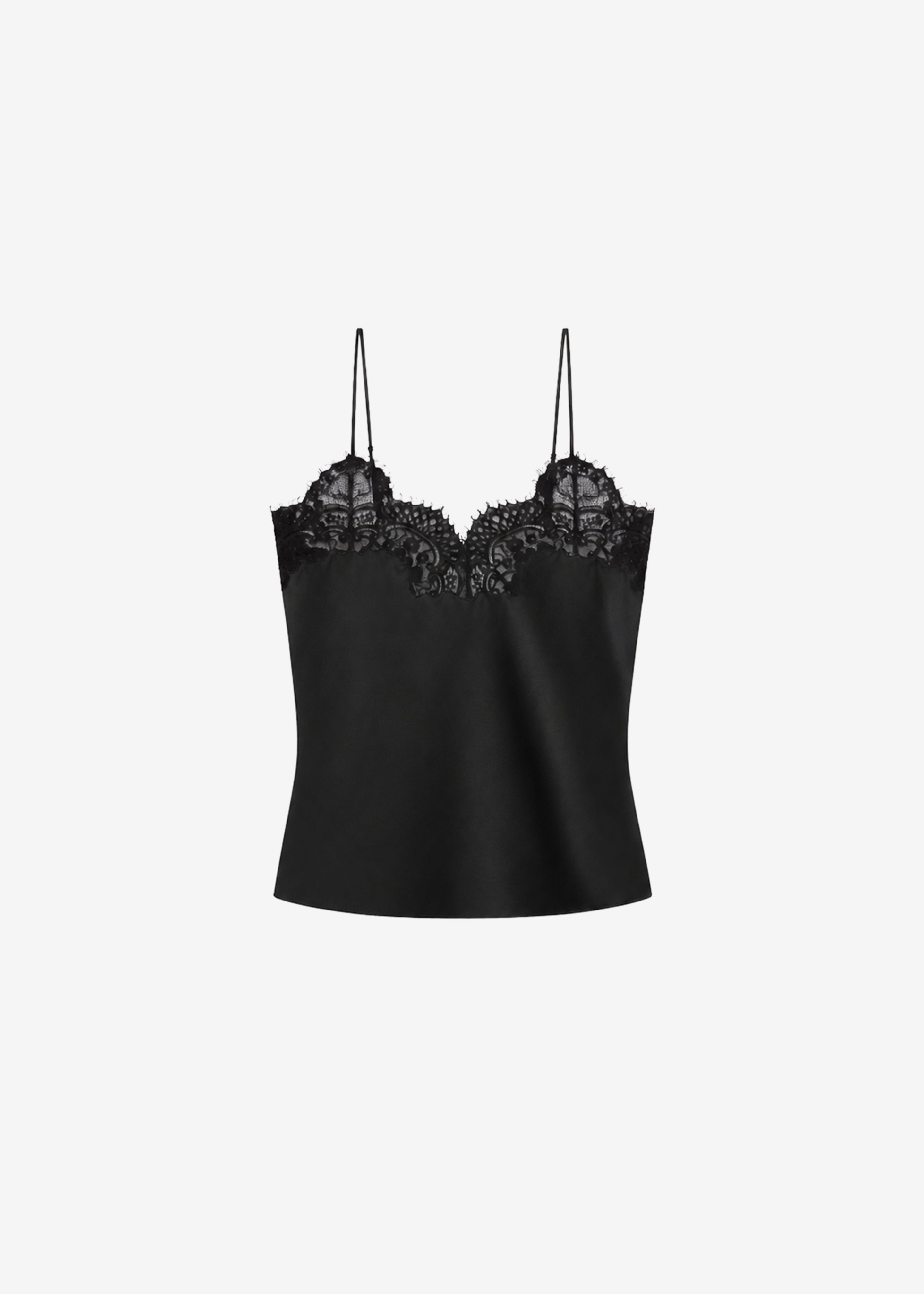 CO Lace Silk Camisole - Black – The Frankie Shop