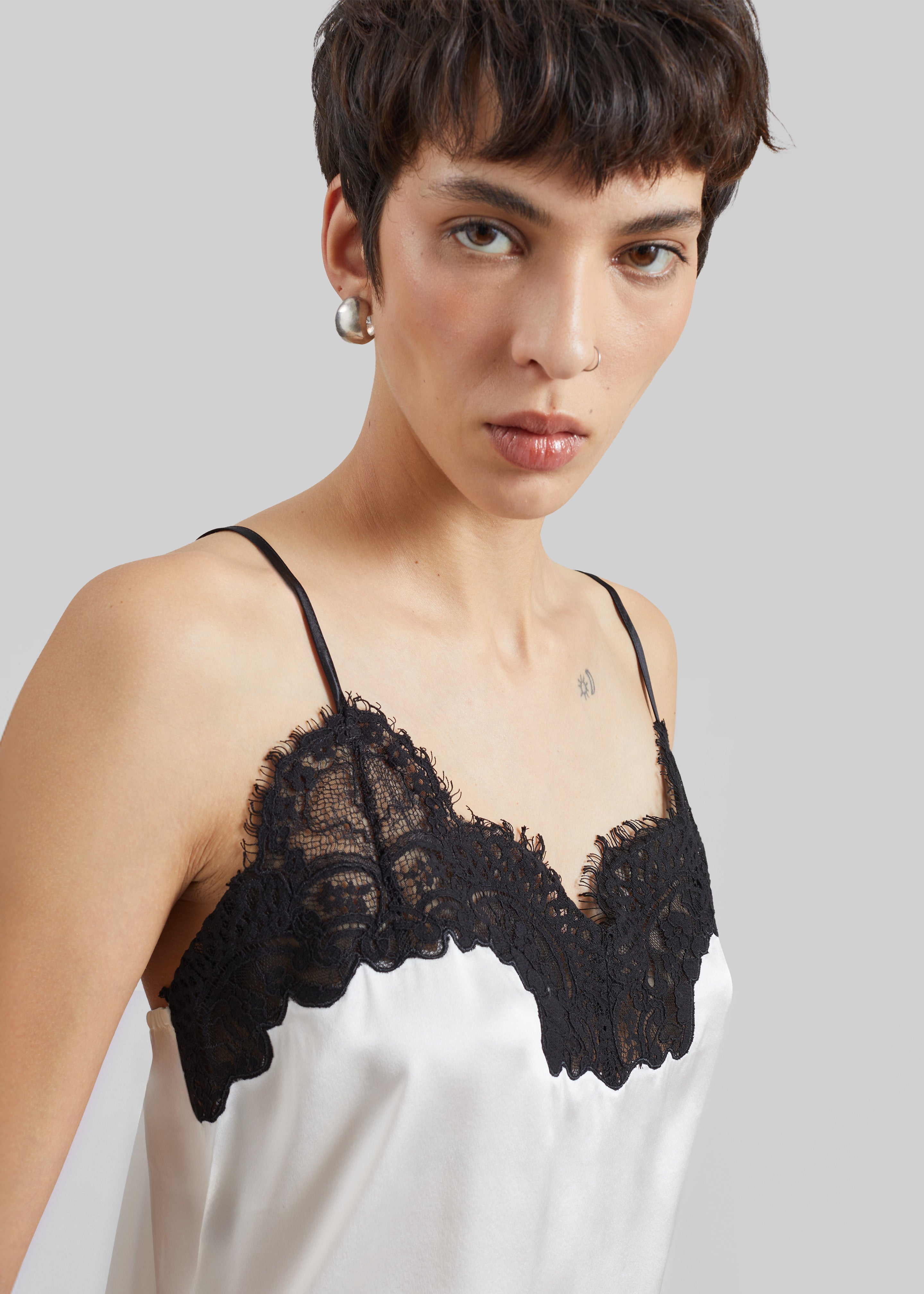 CO Lace Silk Camisole - Ivory - 2