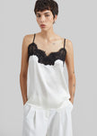 CO Lace Silk Camisole - Ivory