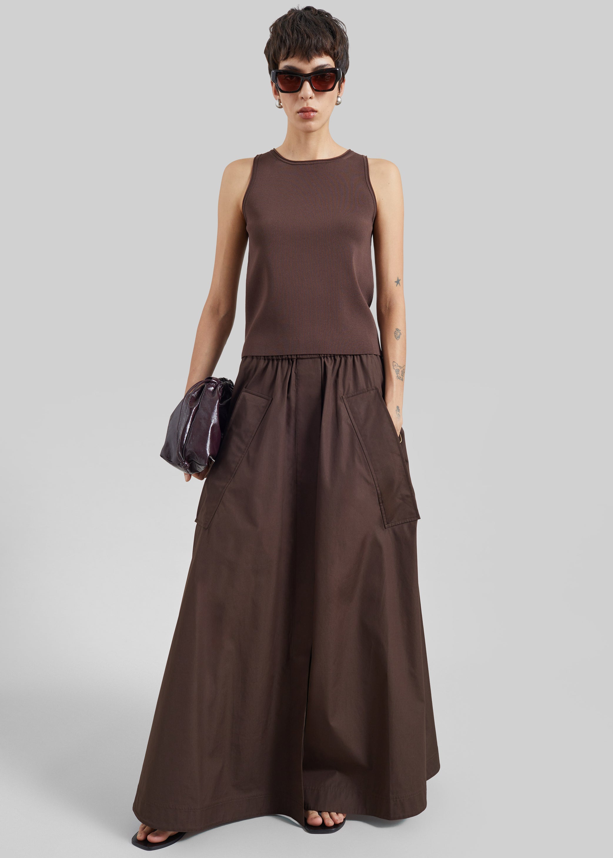 Shop the look image for CO Parachute Skirt - Chocolate