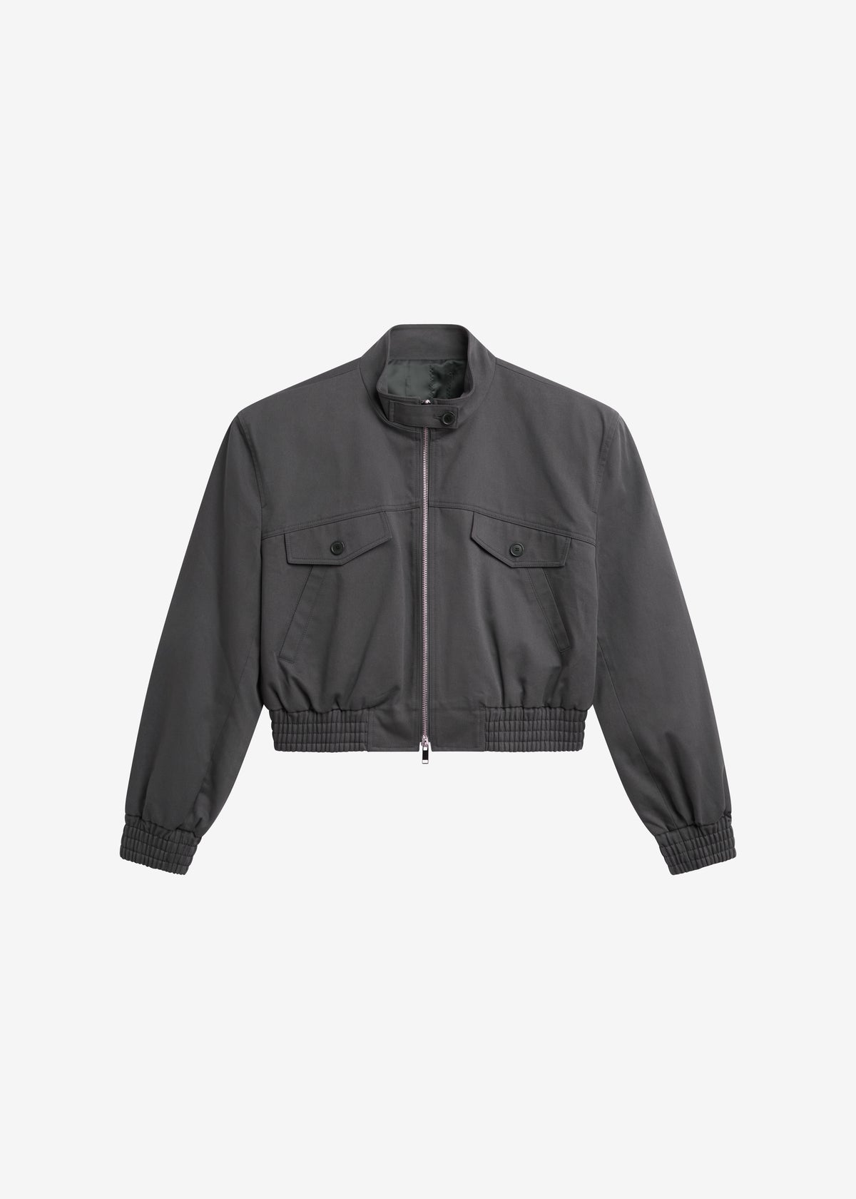 Cobain Padded Cropped Bomber - Charcoal - 10