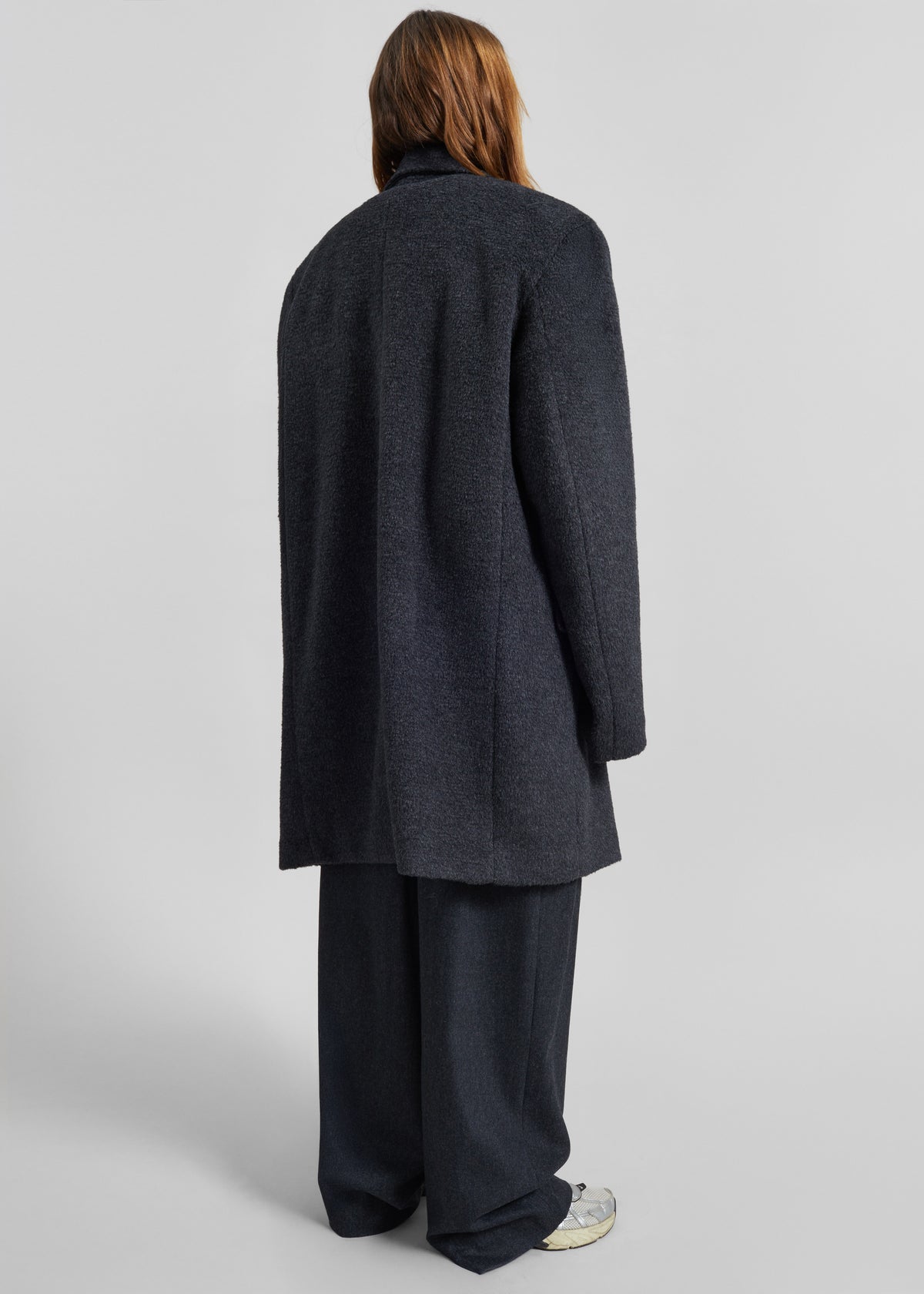 Coblence Textured Wool-Blend Coat - Dark Grey - 5