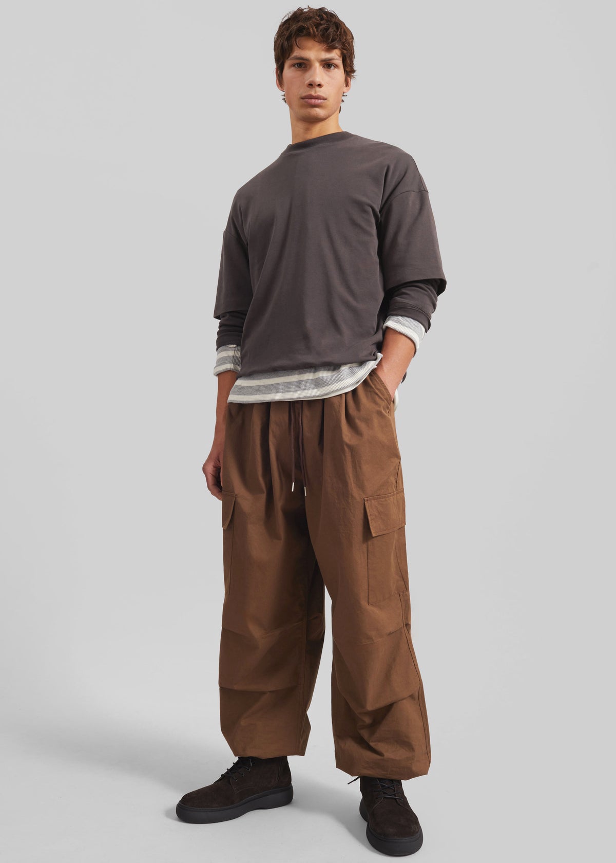 Cobourg Cargo Pants - Brown - 1