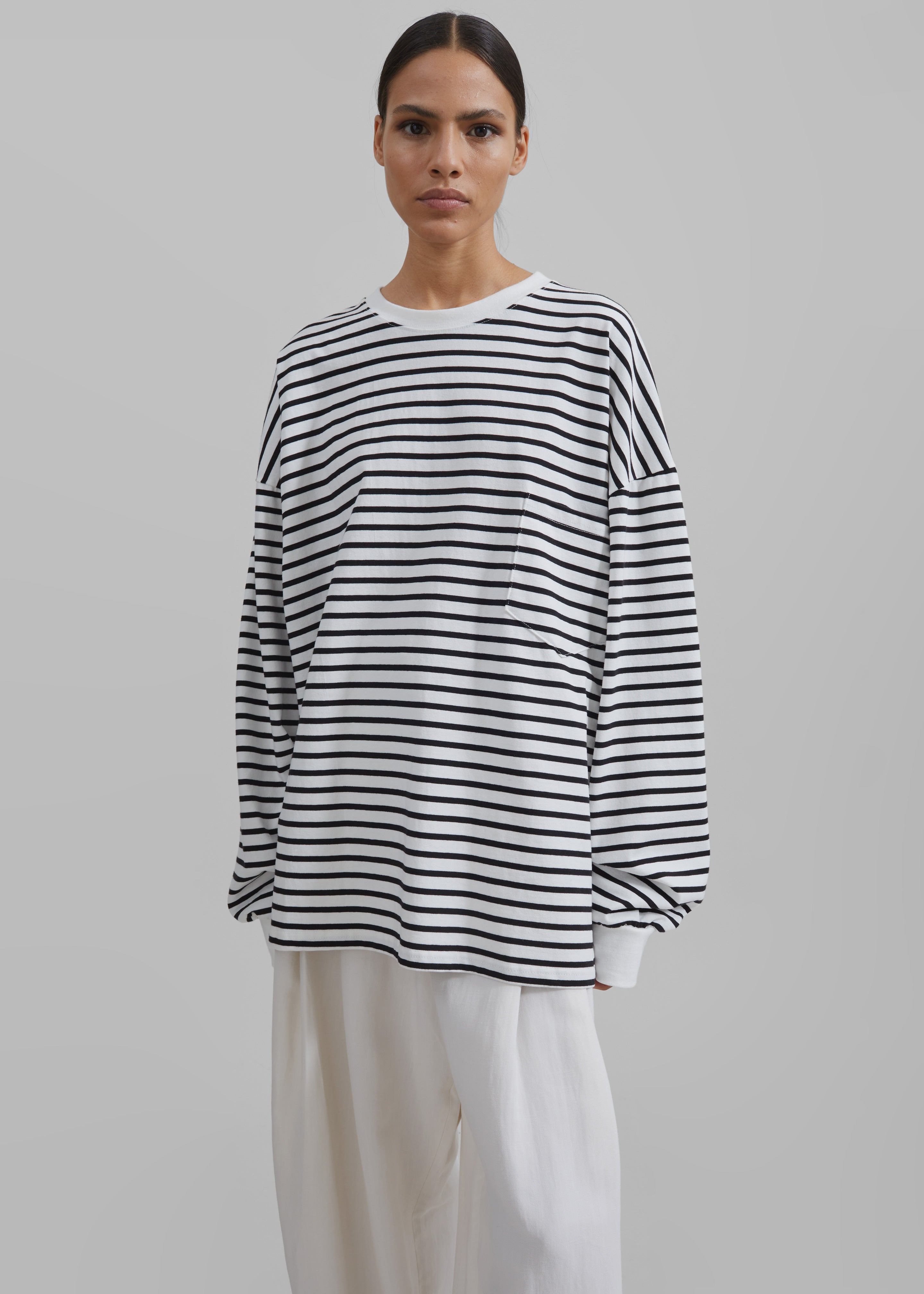 Cody Pocket Tee - Black/White Stripe - 3