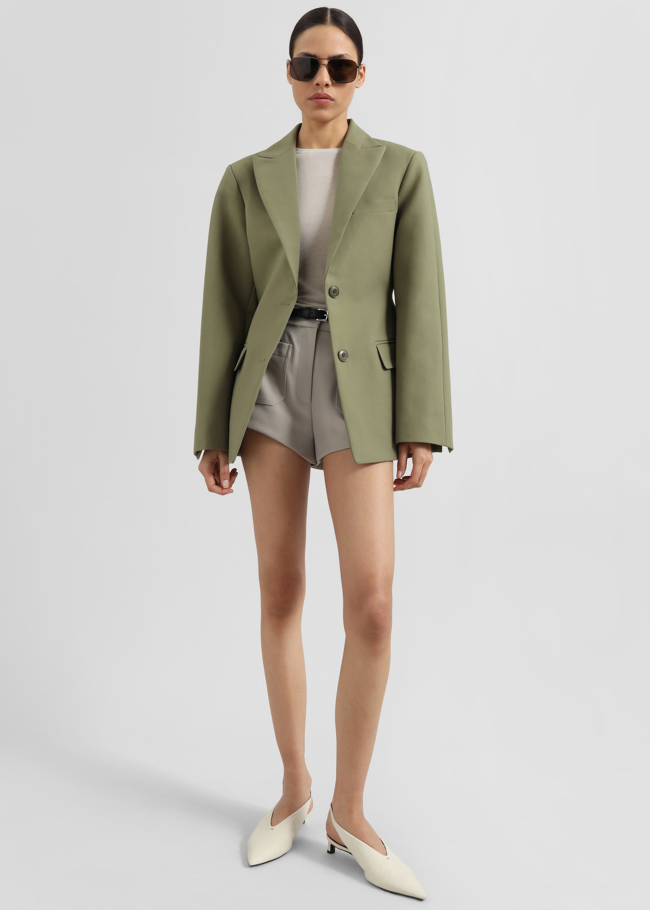 Shop the look image for Colette Hourglass Blazer - Khaki