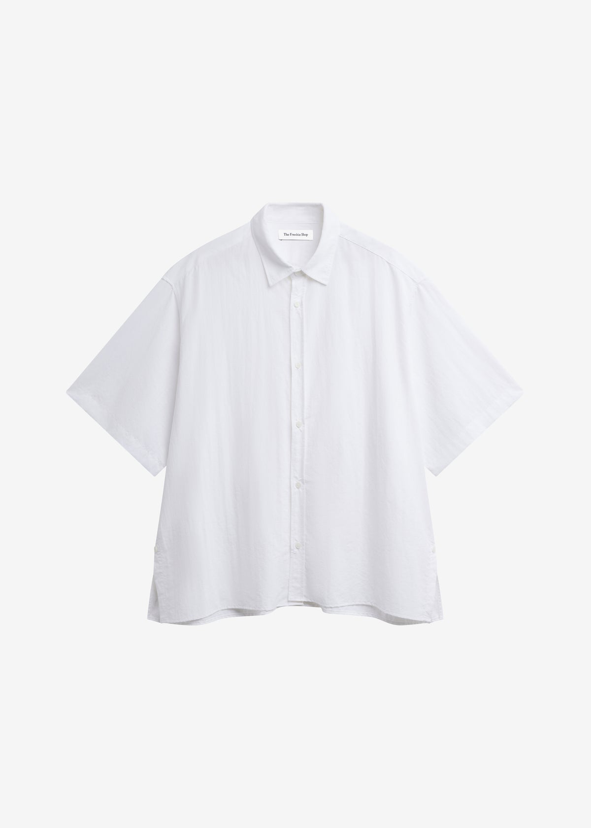 Colhame Adjustable Hem Short Sleeve Shirt - White - 8