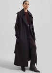 Coline Trench Coat - Dark Plum