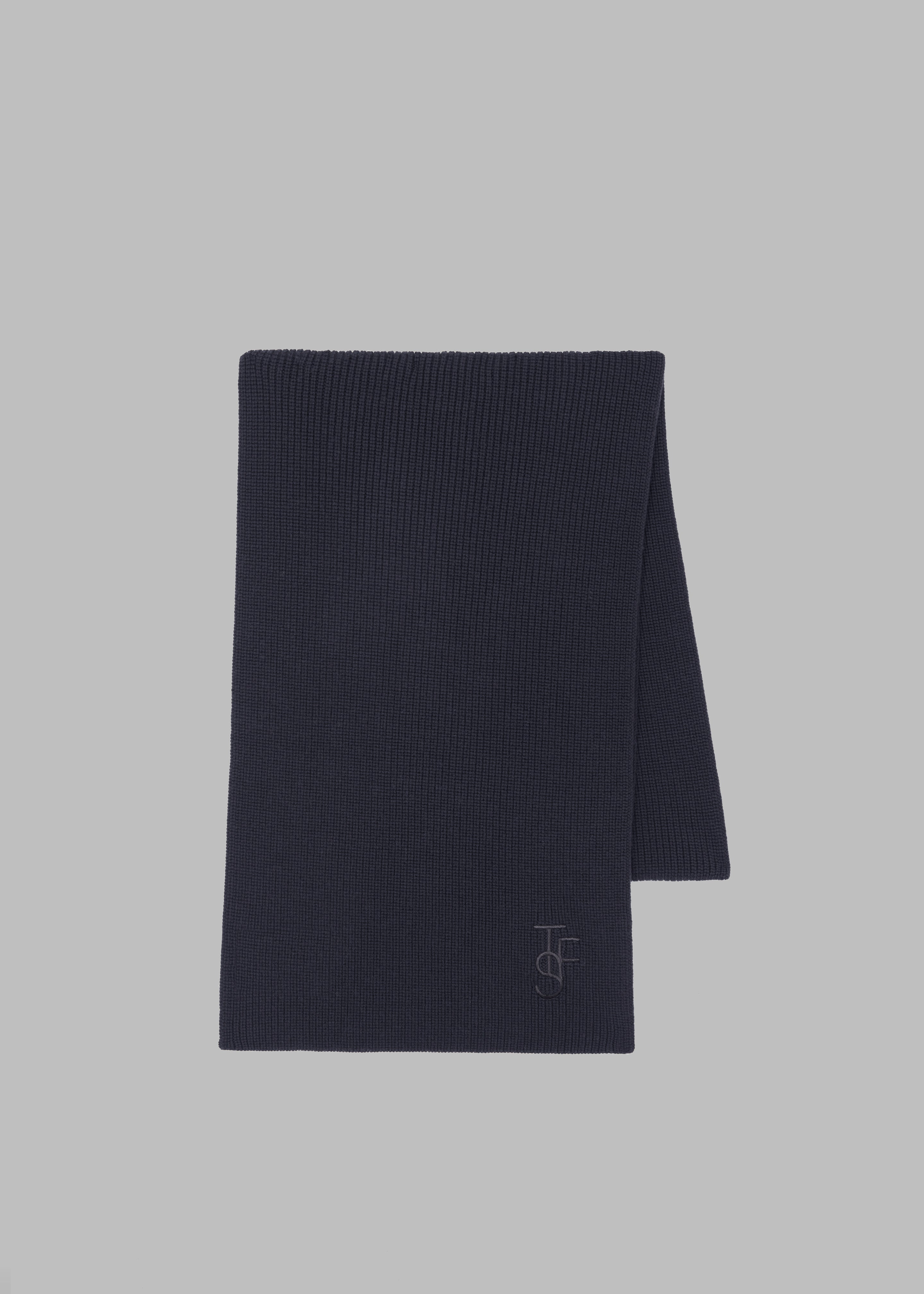 Colton Wool Scarf - Navy - 5