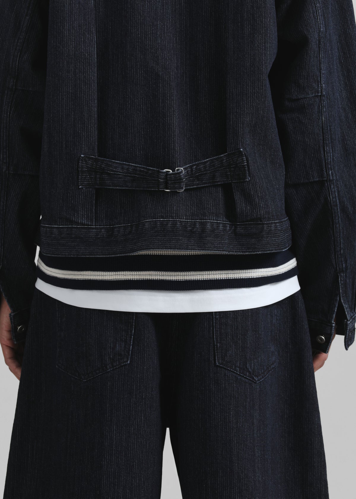 Colville Pinstripe Denim Work Jacket - Dark Wash - 5