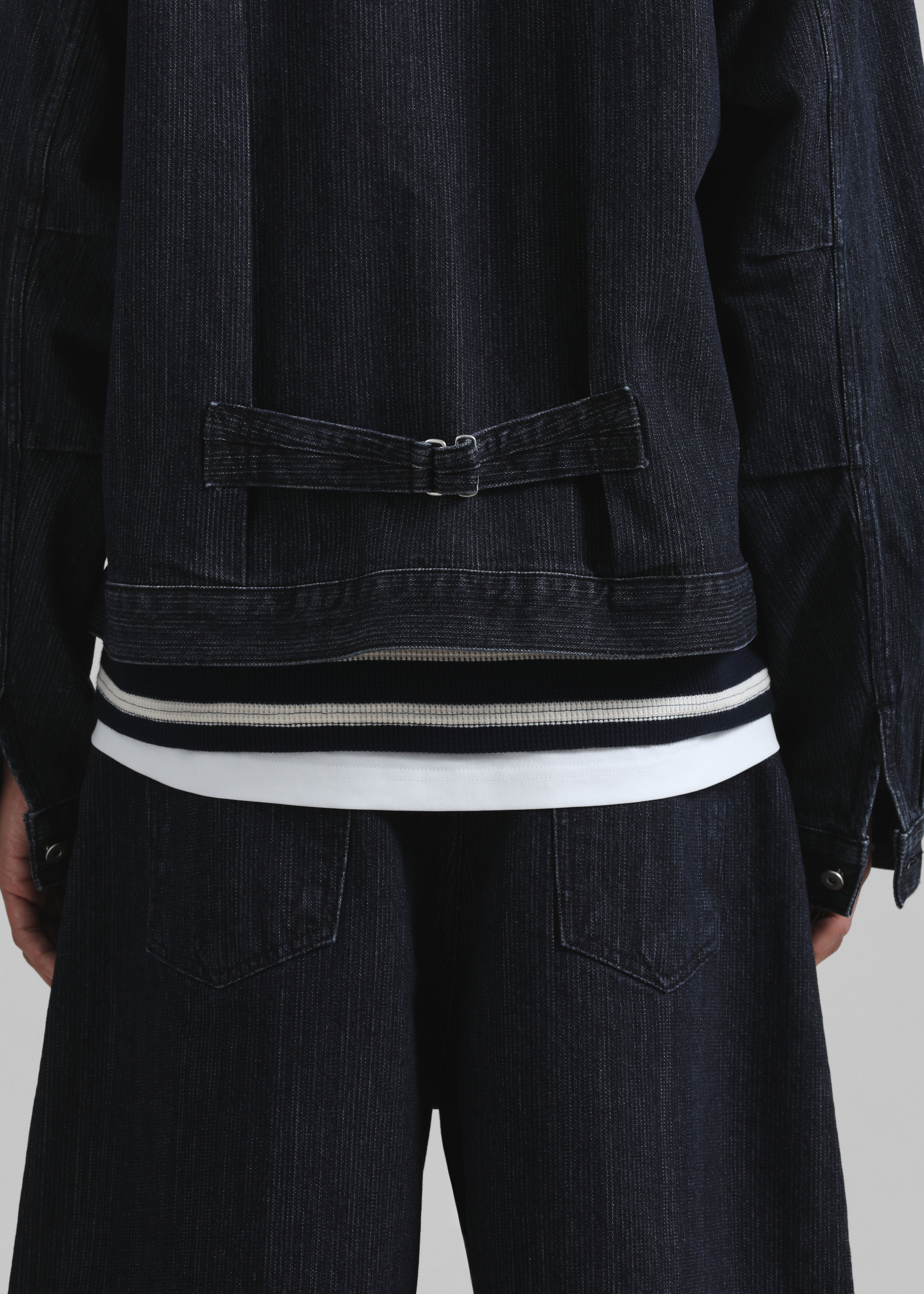 Colville Pinstripe Denim Work Jacket - Dark Wash - 5