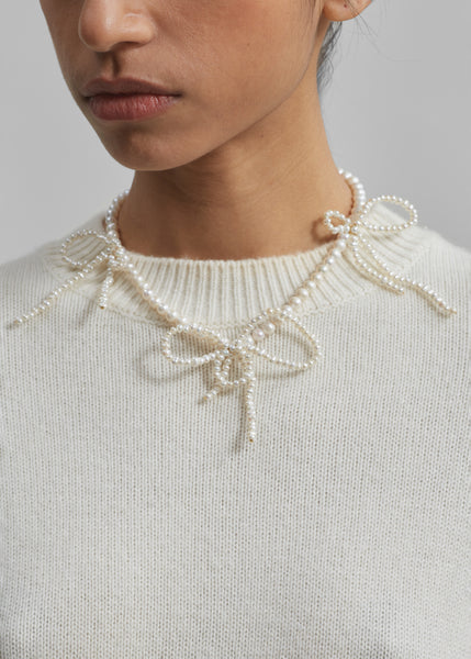 日本最大の HER Pullover Knit Necklace （ハーリップトゥ）Pearl TO