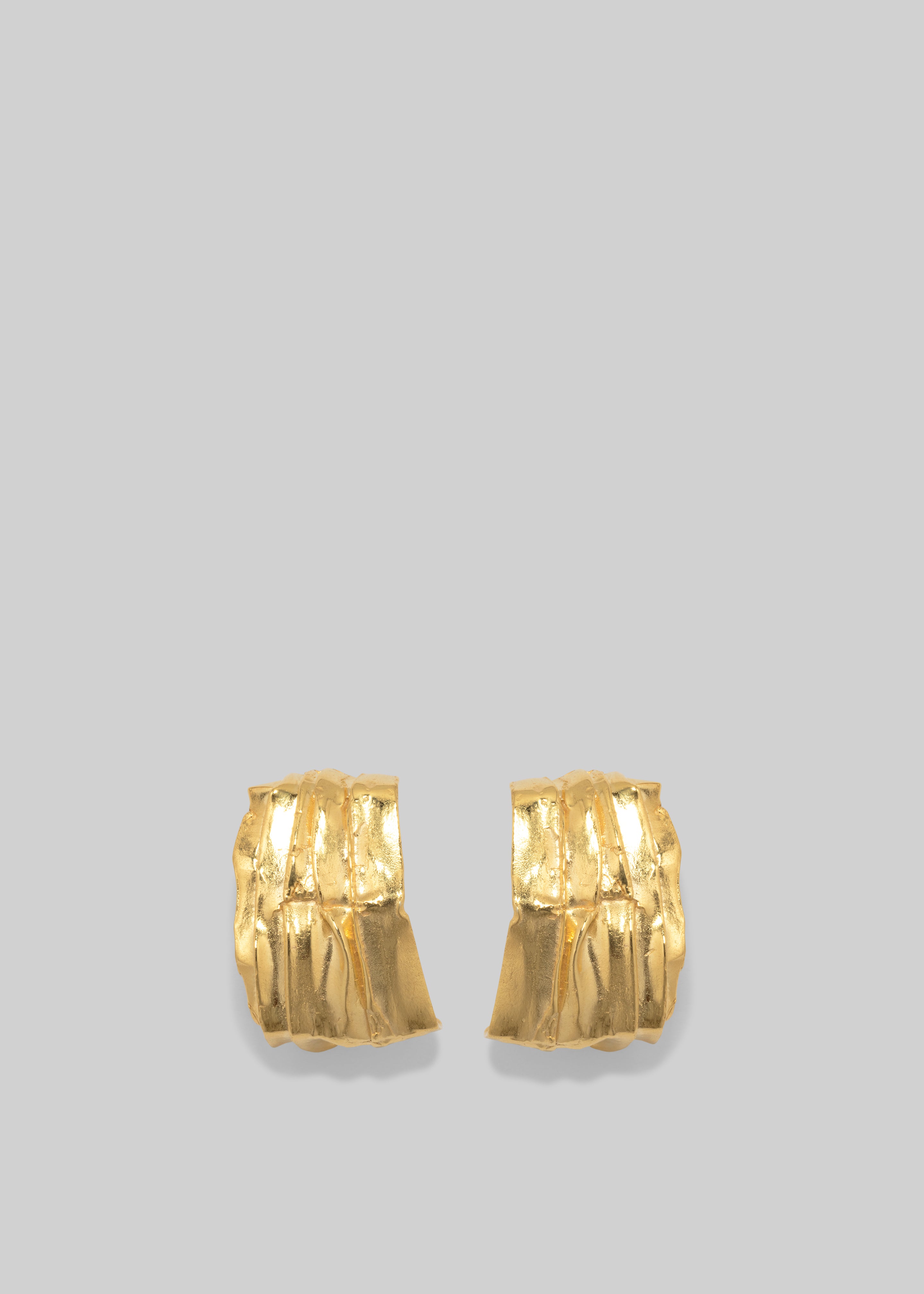 Completedworks Pleated Earrings - Gold - 1
