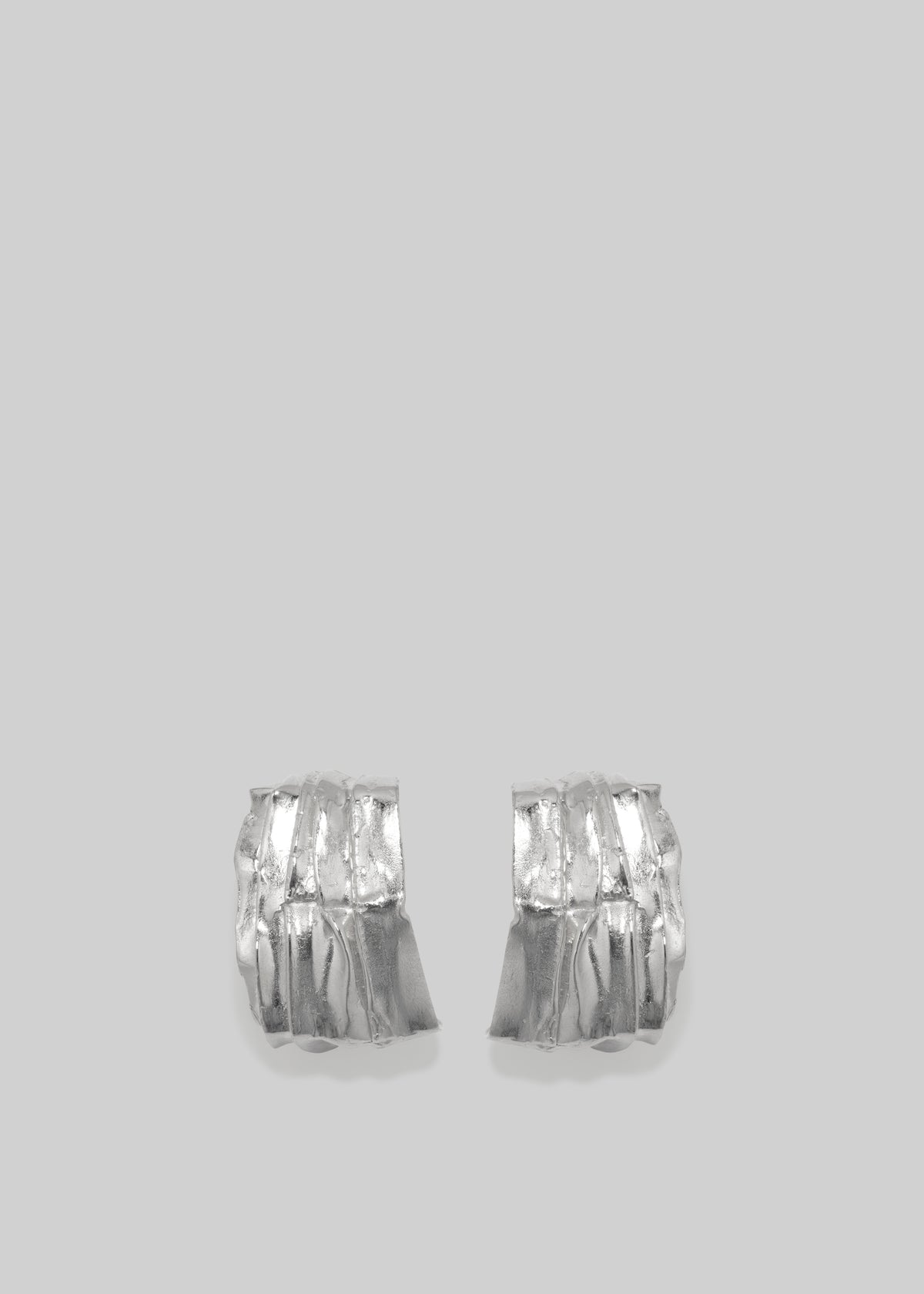 Completedworks Pleated Earrings - Silver - 1