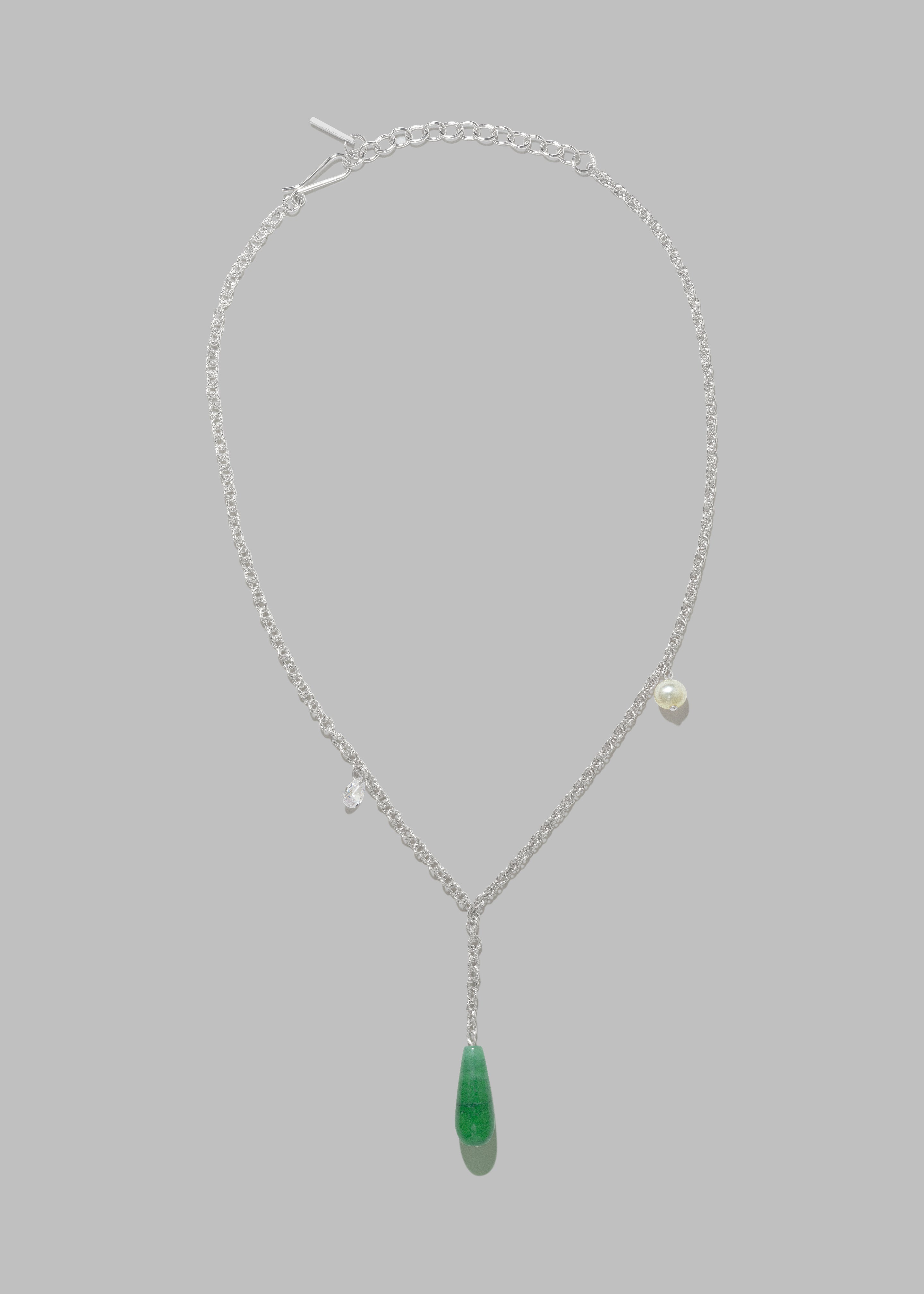 Completedworks The Depths of Time Pendant - Pearl/Green Chalcedony - 2