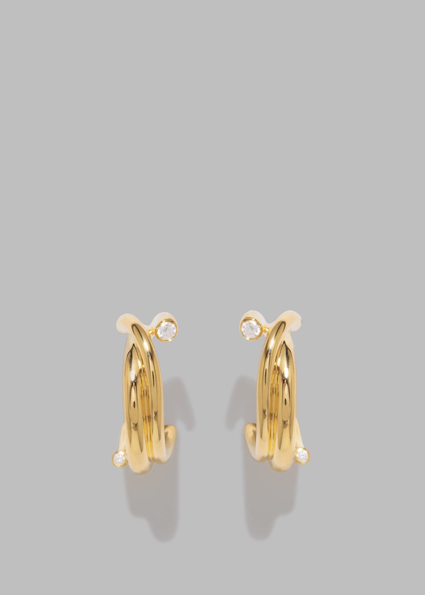 Completedworks Zirconia Hoop Earrings - Gold - 1