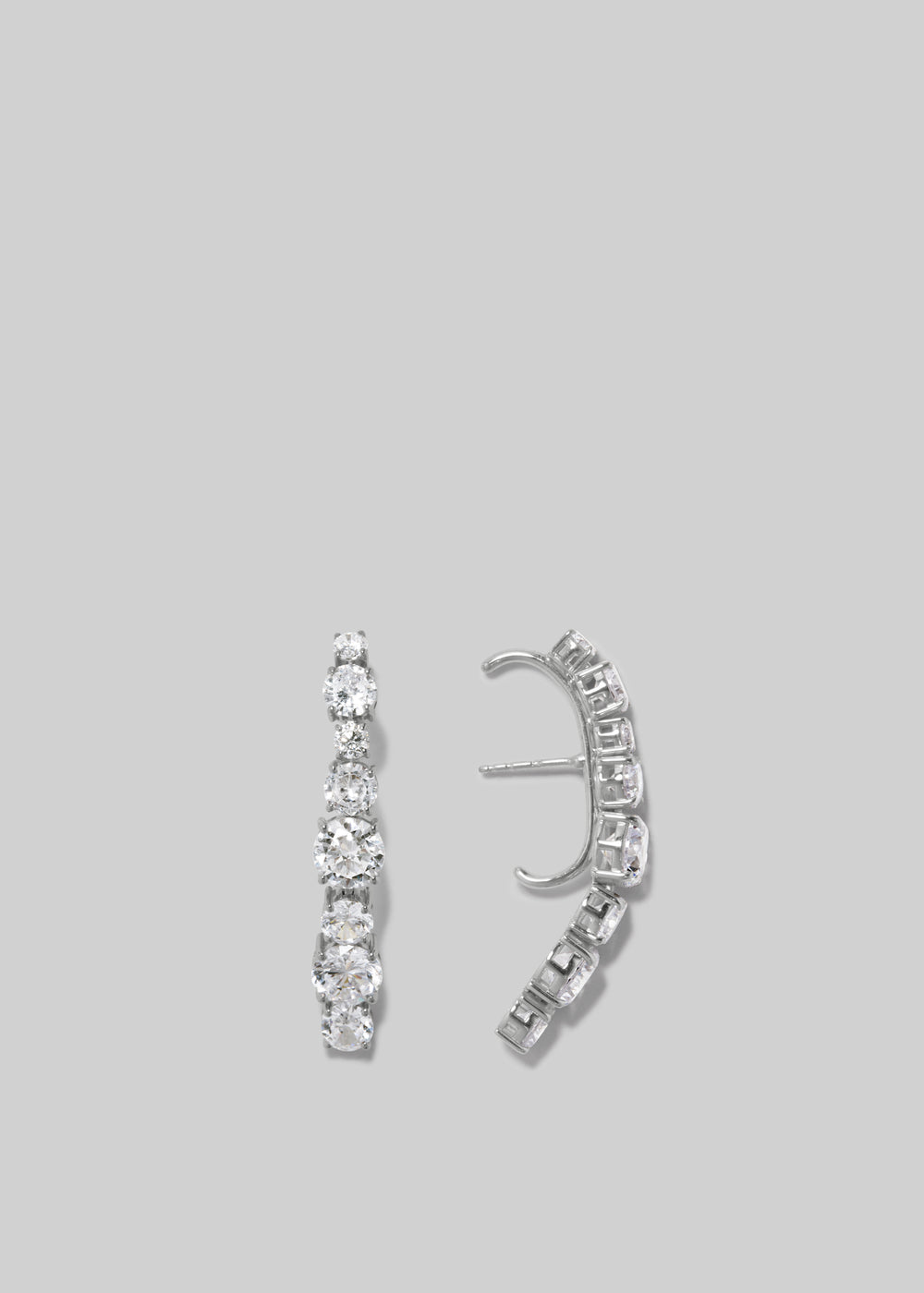 Completedworks Inflection Ear Climbers - Silver
