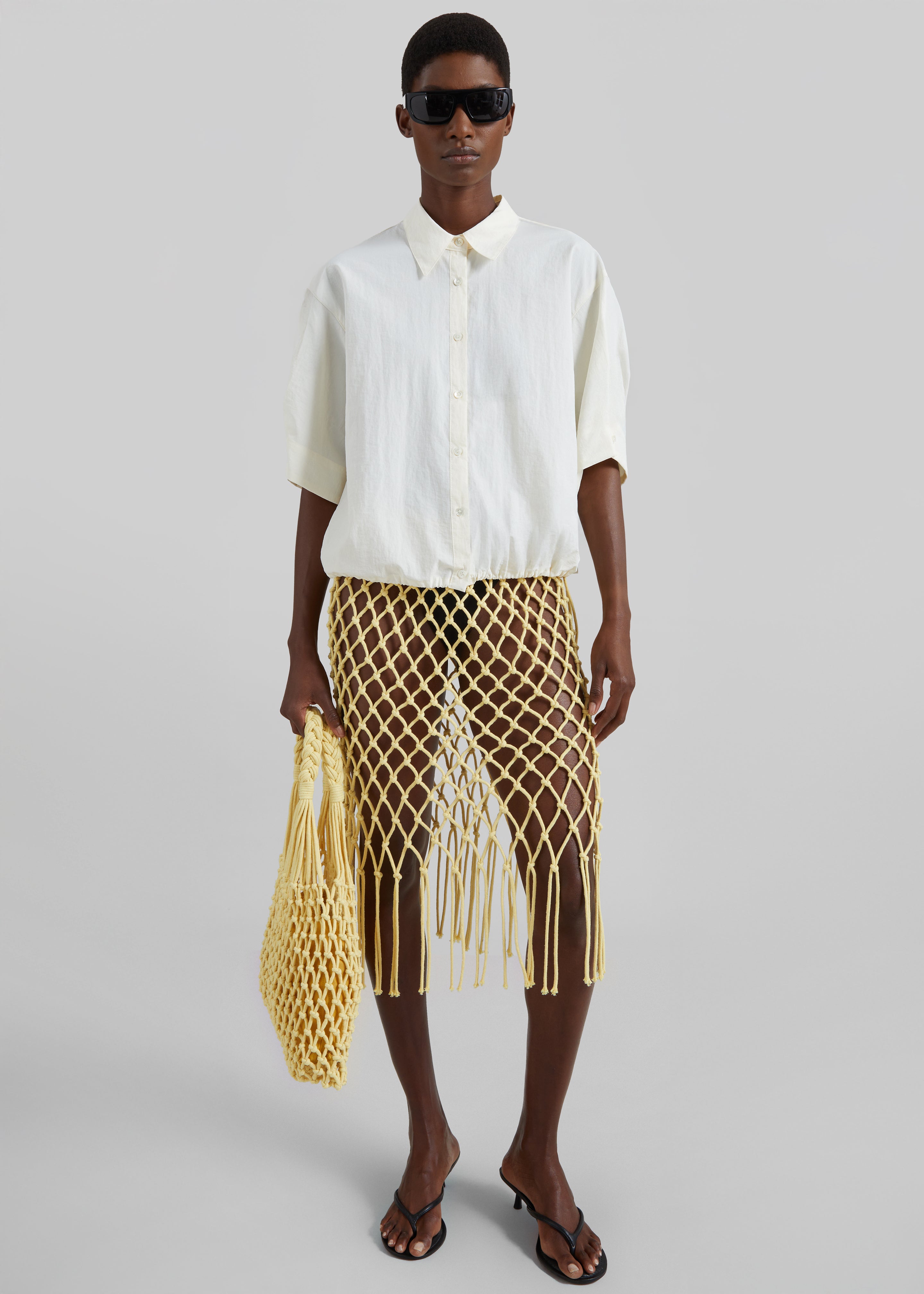 Comporta Drawstring Shirt - Cream - 1