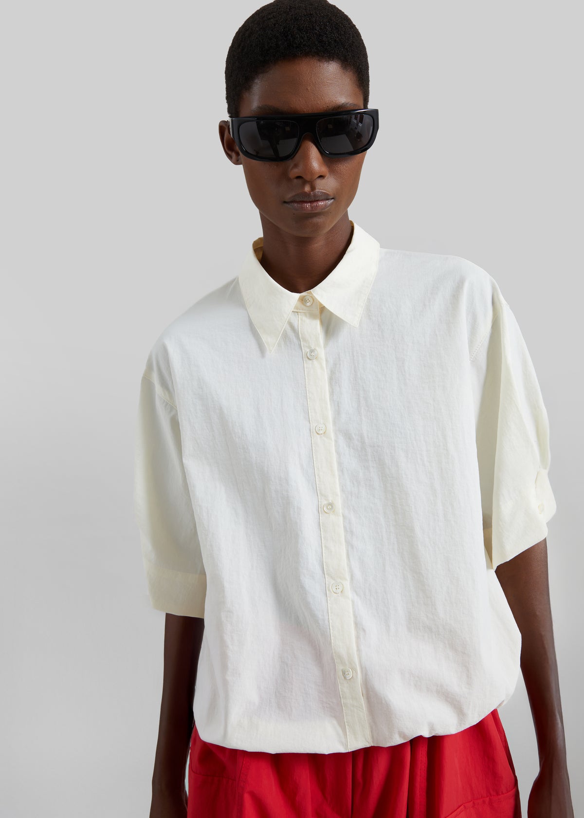 Comporta Drawstring Shirt - Cream - 2