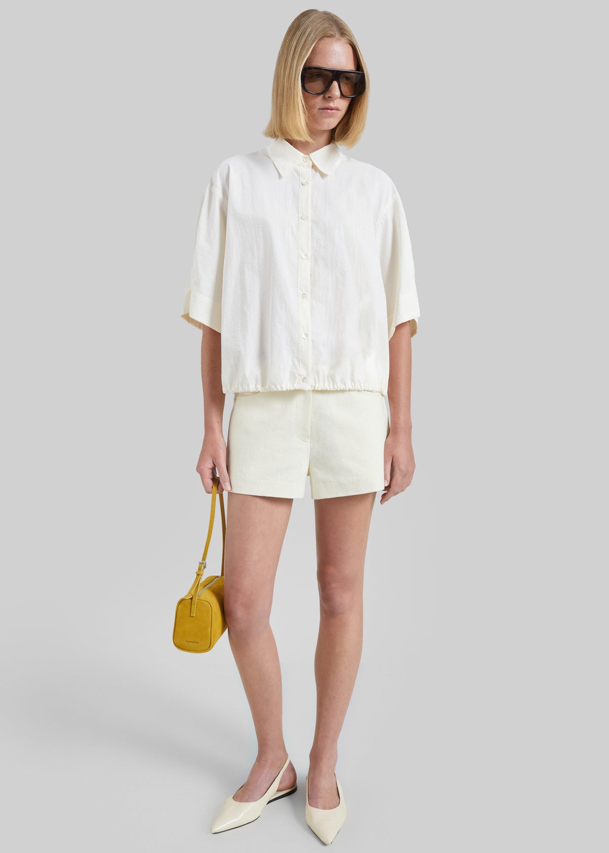 Comporta Drawstring Shirt - Cream - 8