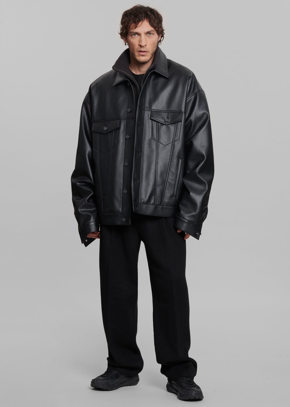 Conan Faux Leather Jacket - Black - 8 - [gender-male]