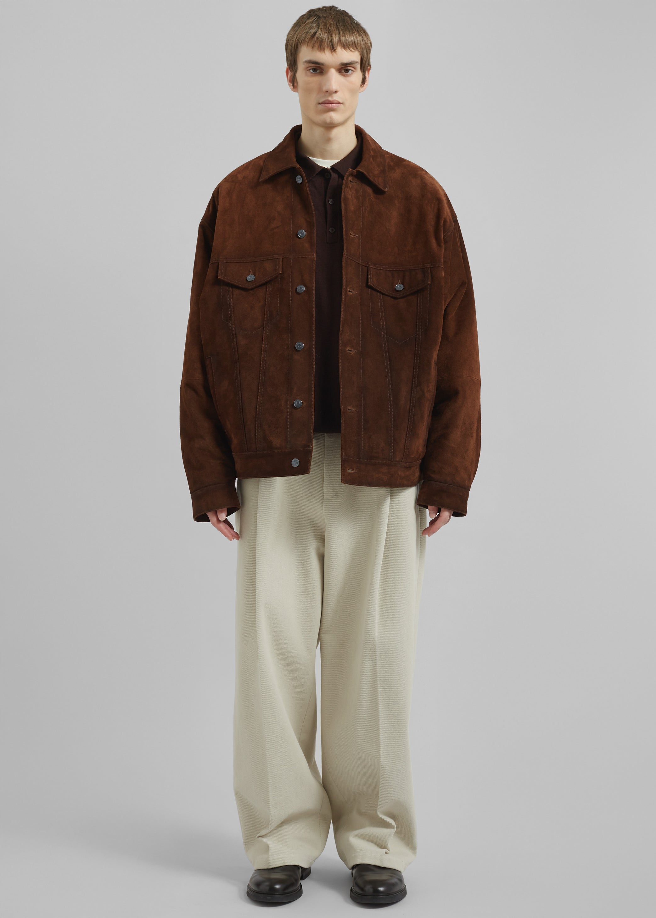 Shop the look image for Conan Suede Jacket - Brown
