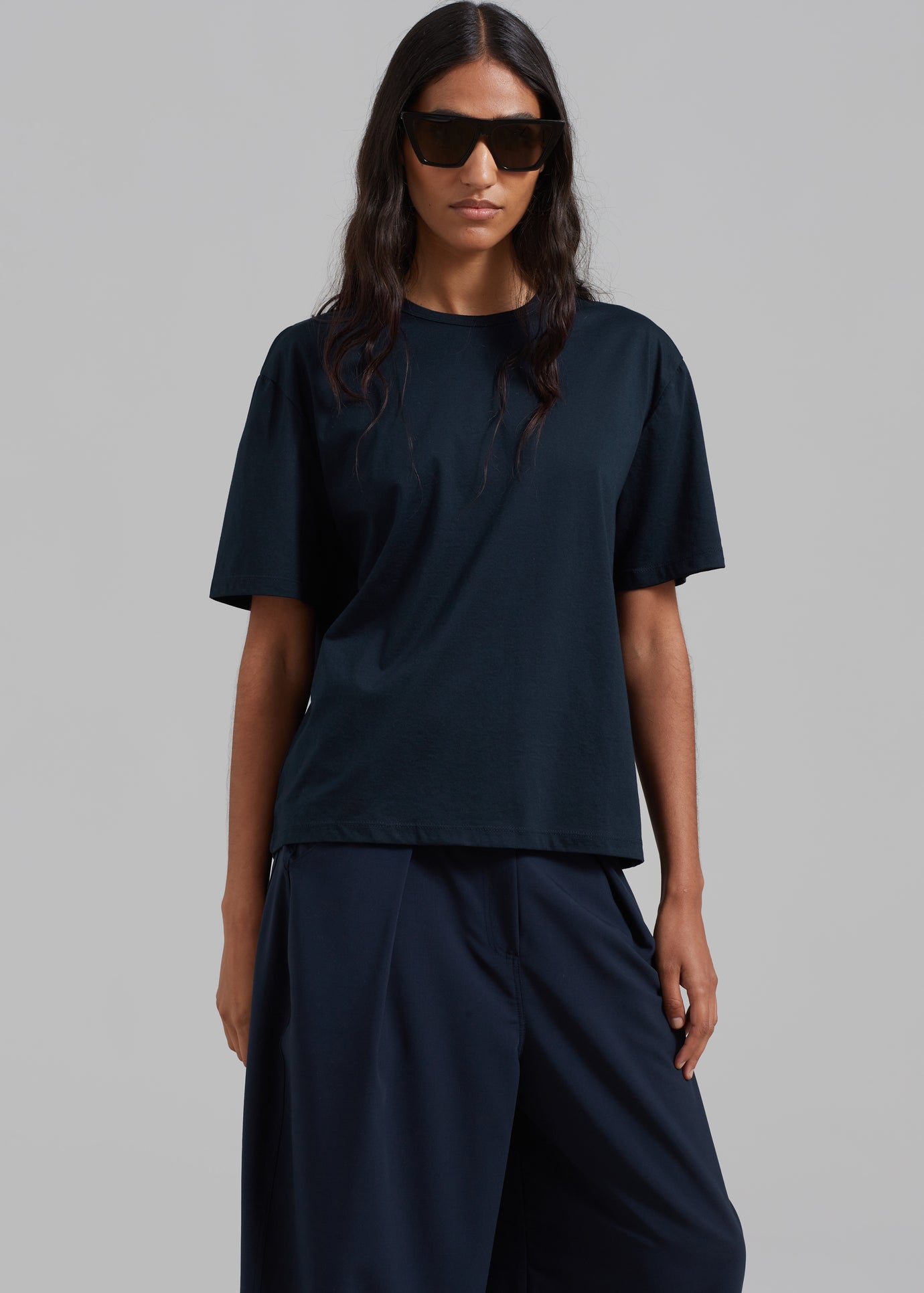 Connell Boxy Tee - Navy - 1