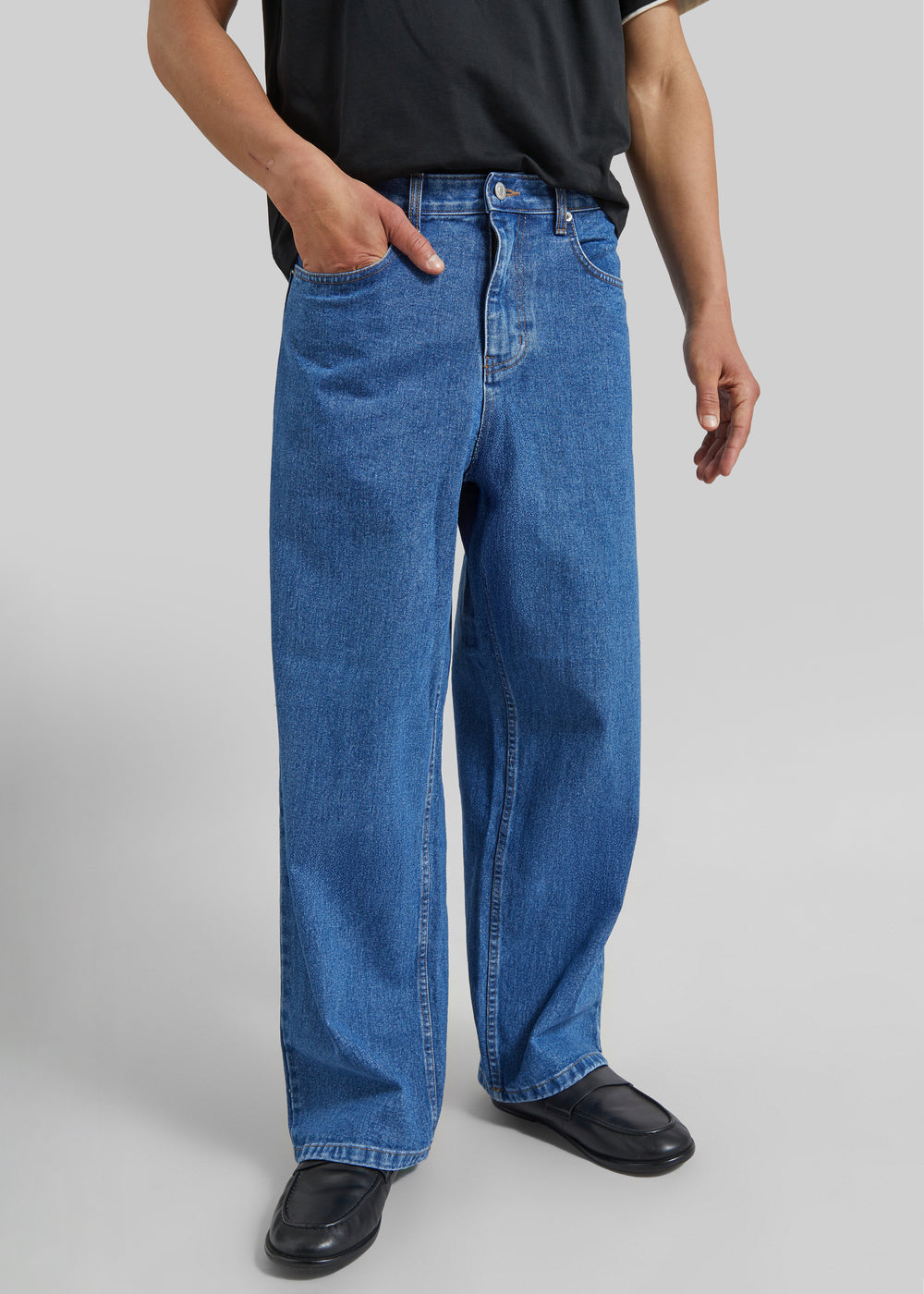 Trafal Wide Jeans - Black Wash – The Frankie Shop