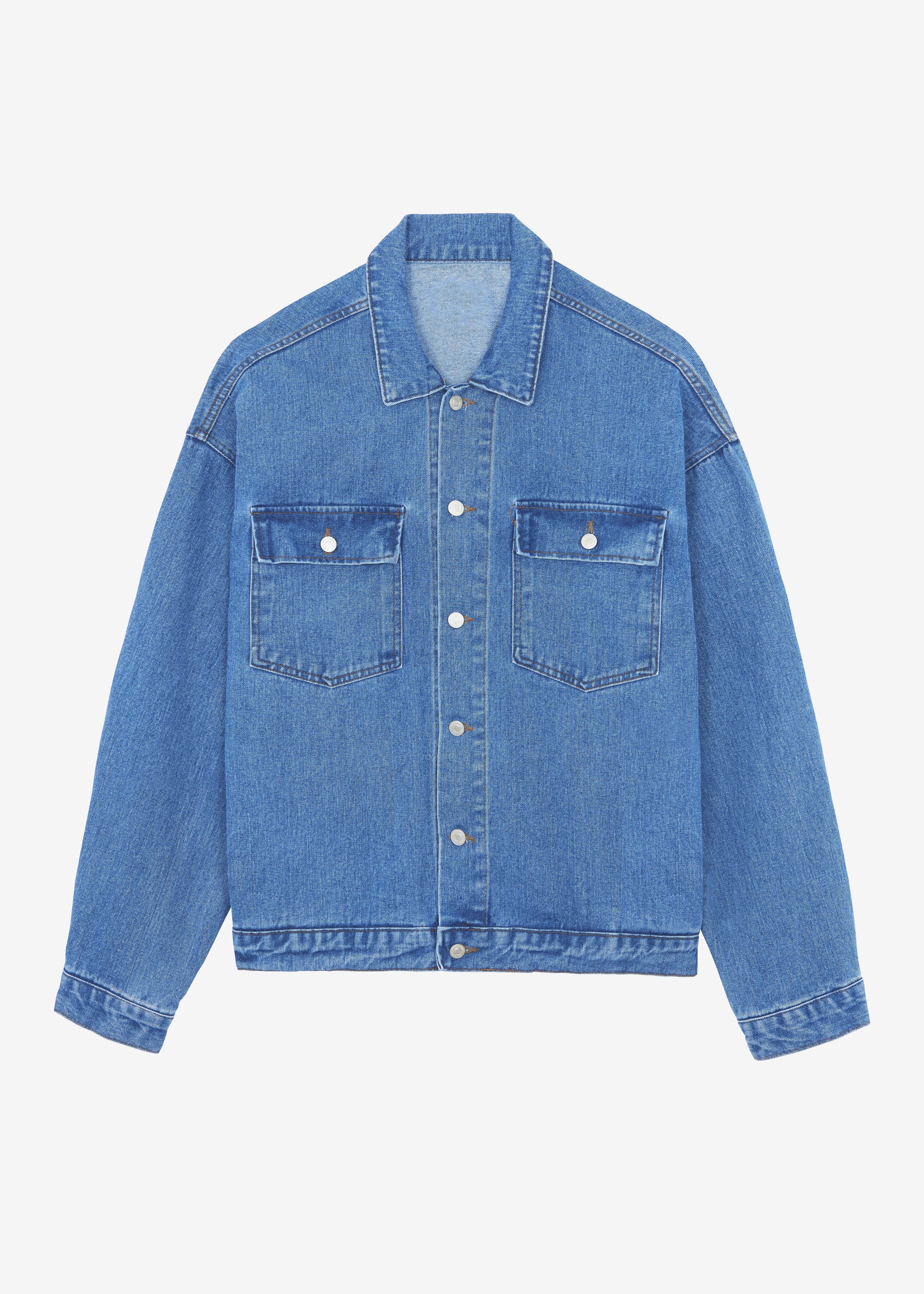 Connor Oversized Denim Jacket - Medium Wash – The Frankie Shop