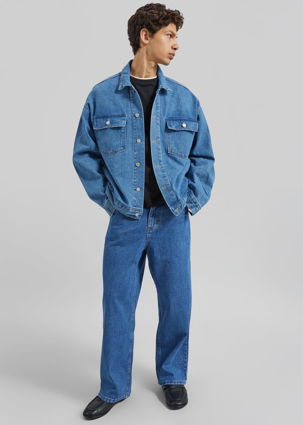 oversized denim jacket dress Kicking Up Dust Shacket girl energy Connor Oversized Denim Jacket -