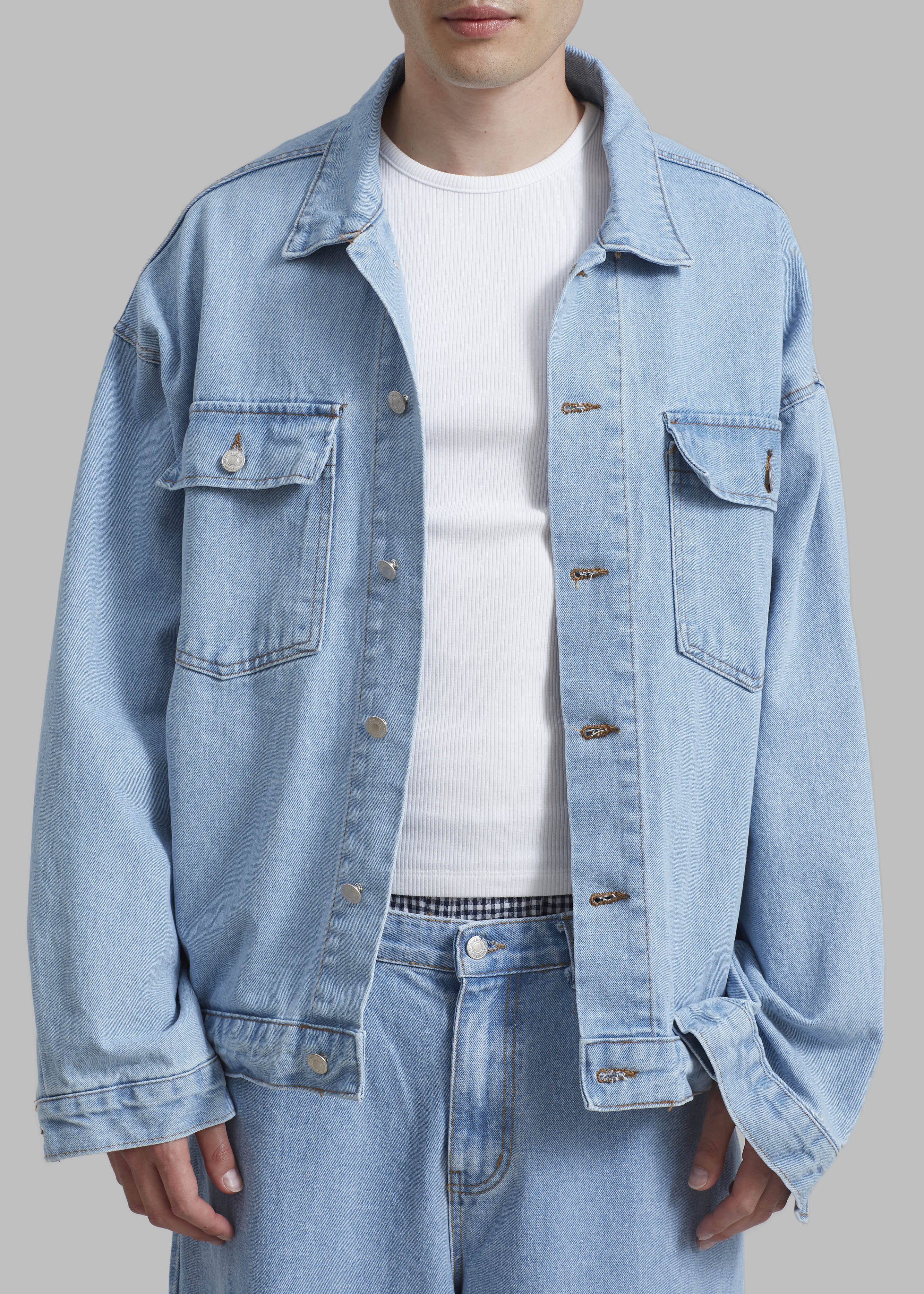 ESPRIT - Oversized jeans jacket, 100% cotton at our online shop
