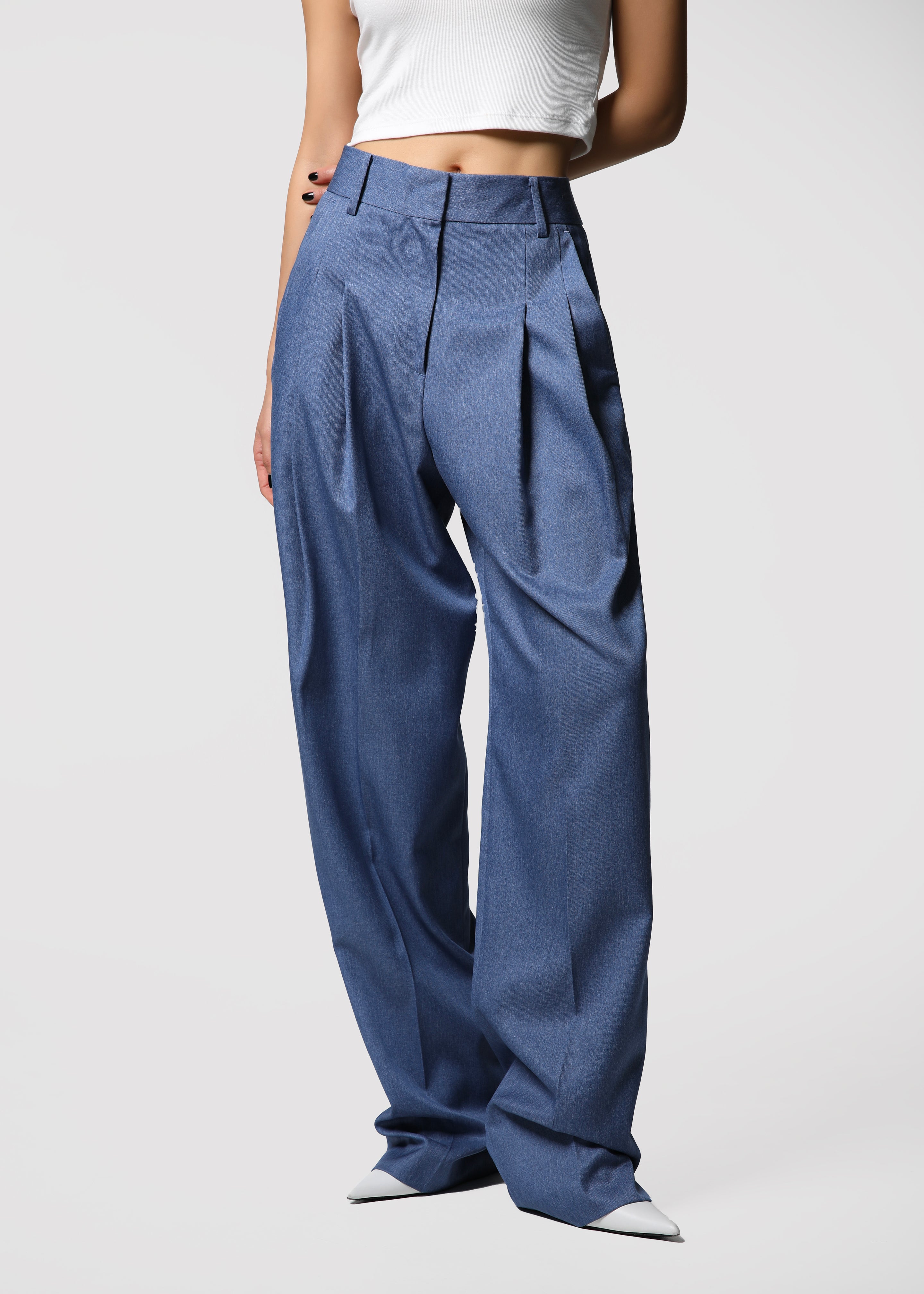 Cooper Pintuck Trousers - Blue - 6