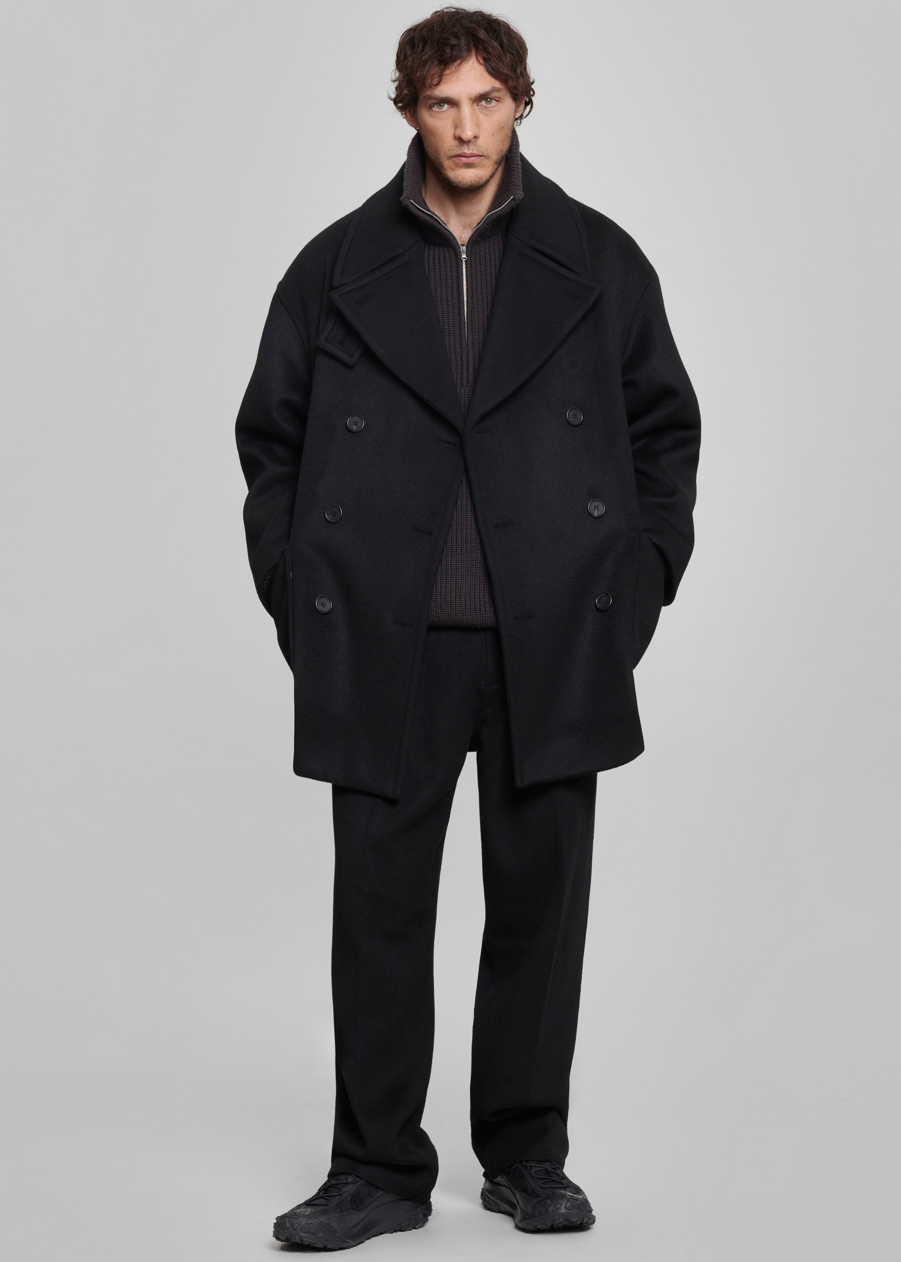 Cooper Wool Peacoat - Black - 5