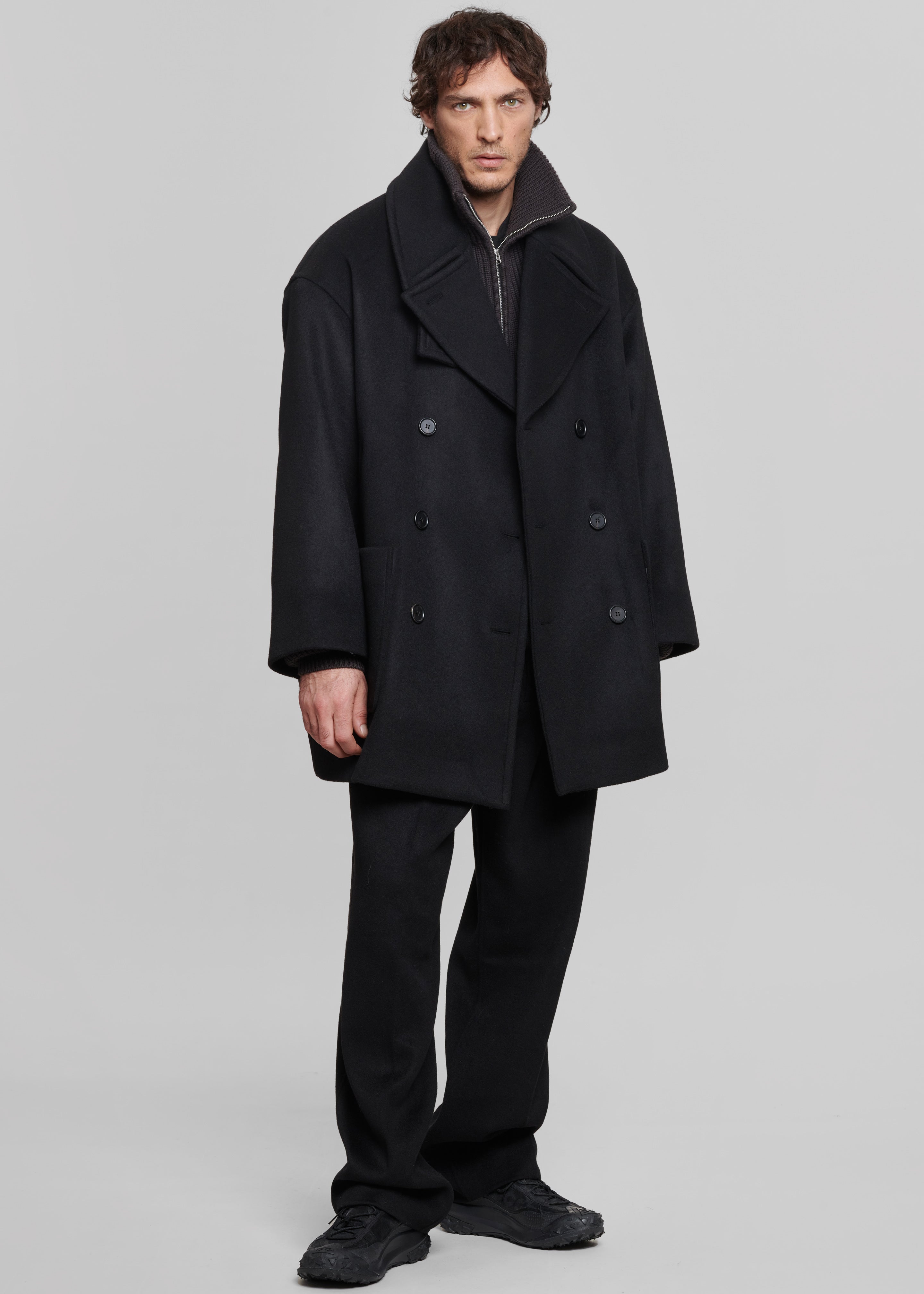 Cooper Wool Peacoat - Black - 1