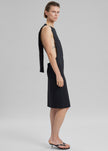 Coperni Open Back Cape Dress - Black