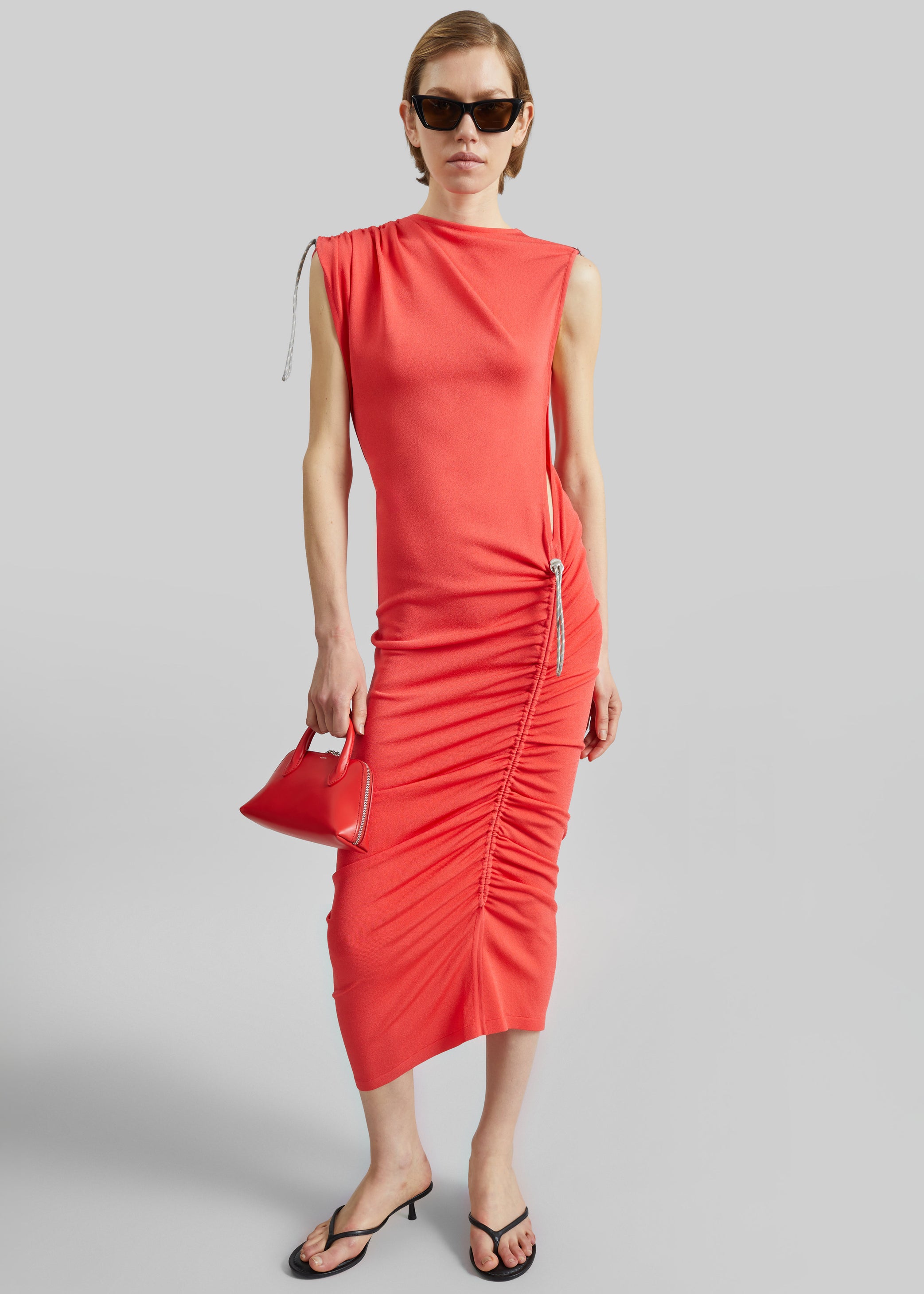 Shop the look image for Coperni Adjustable Knit Dress - Red