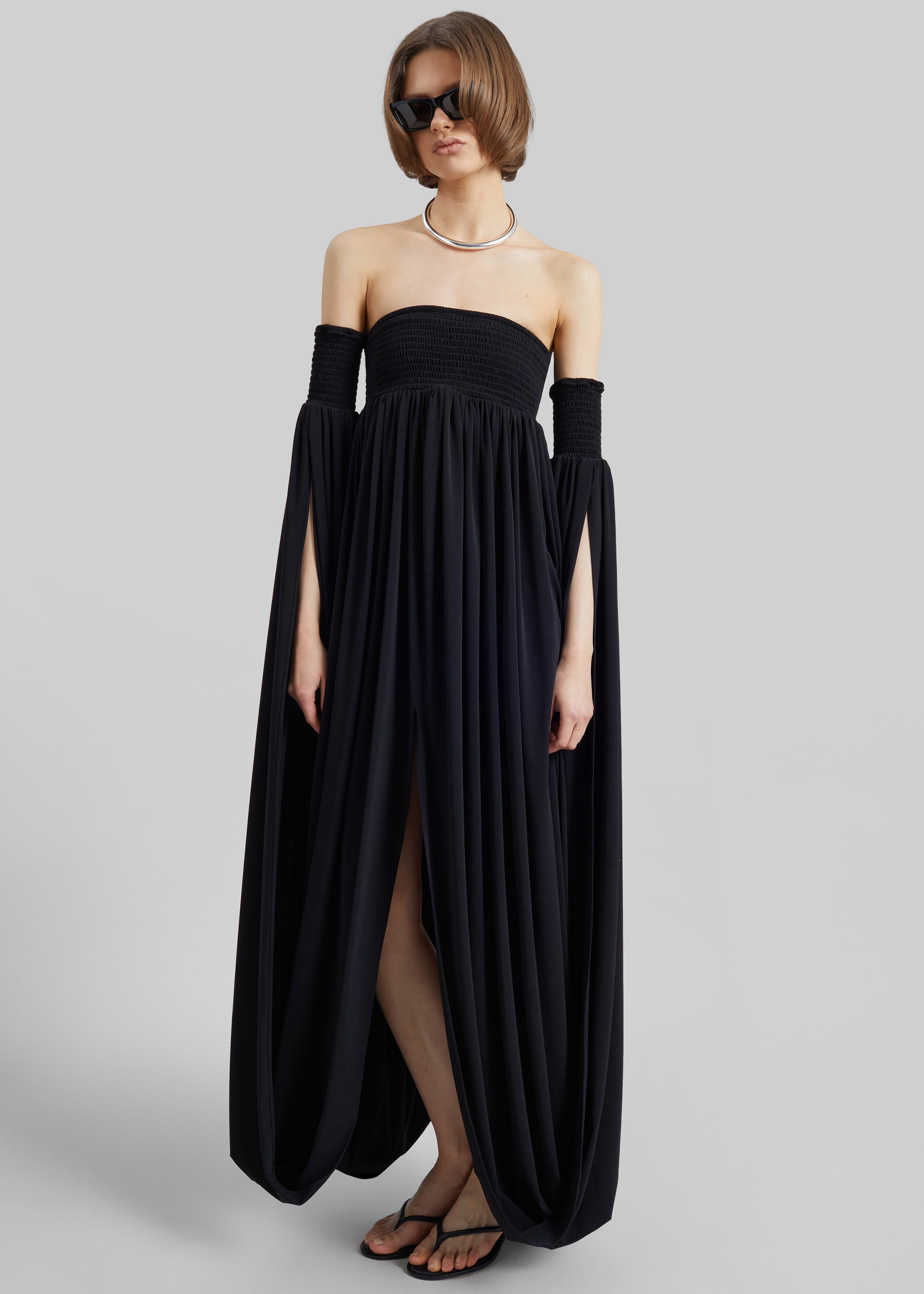 black smock dress The Gauze Smock Dress