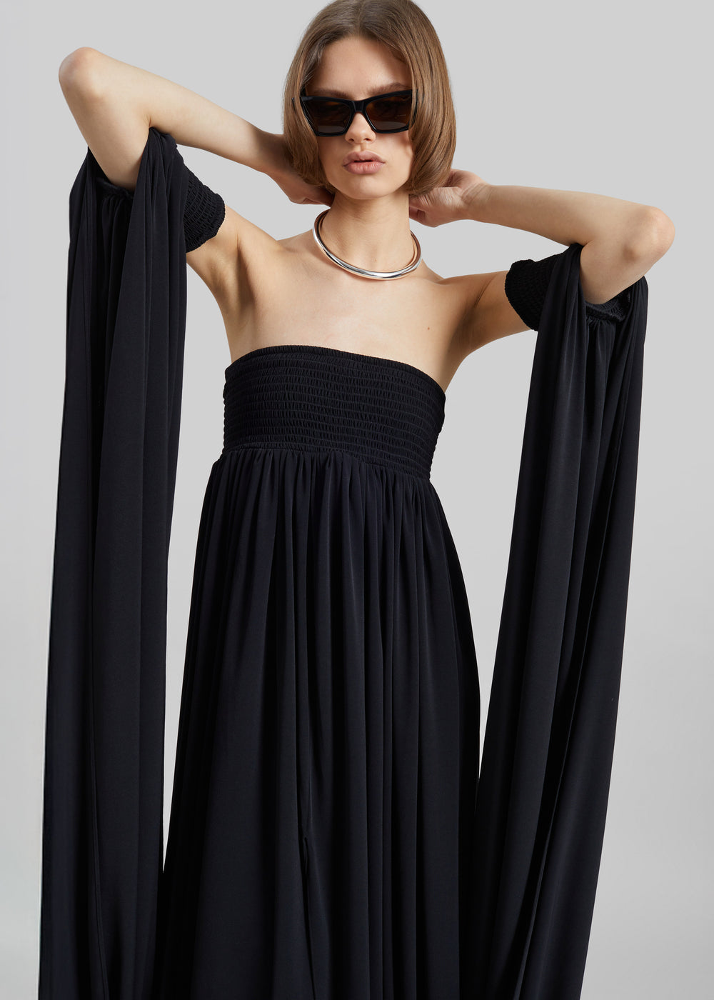 Coperni All In One Smock Dress - Black - 1