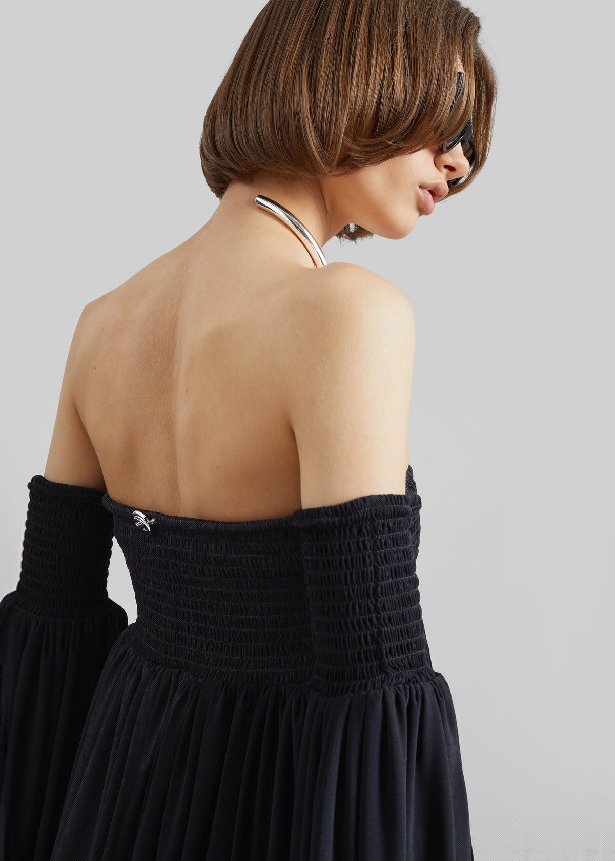 Coperni All In One Smock Dress - Black - 4