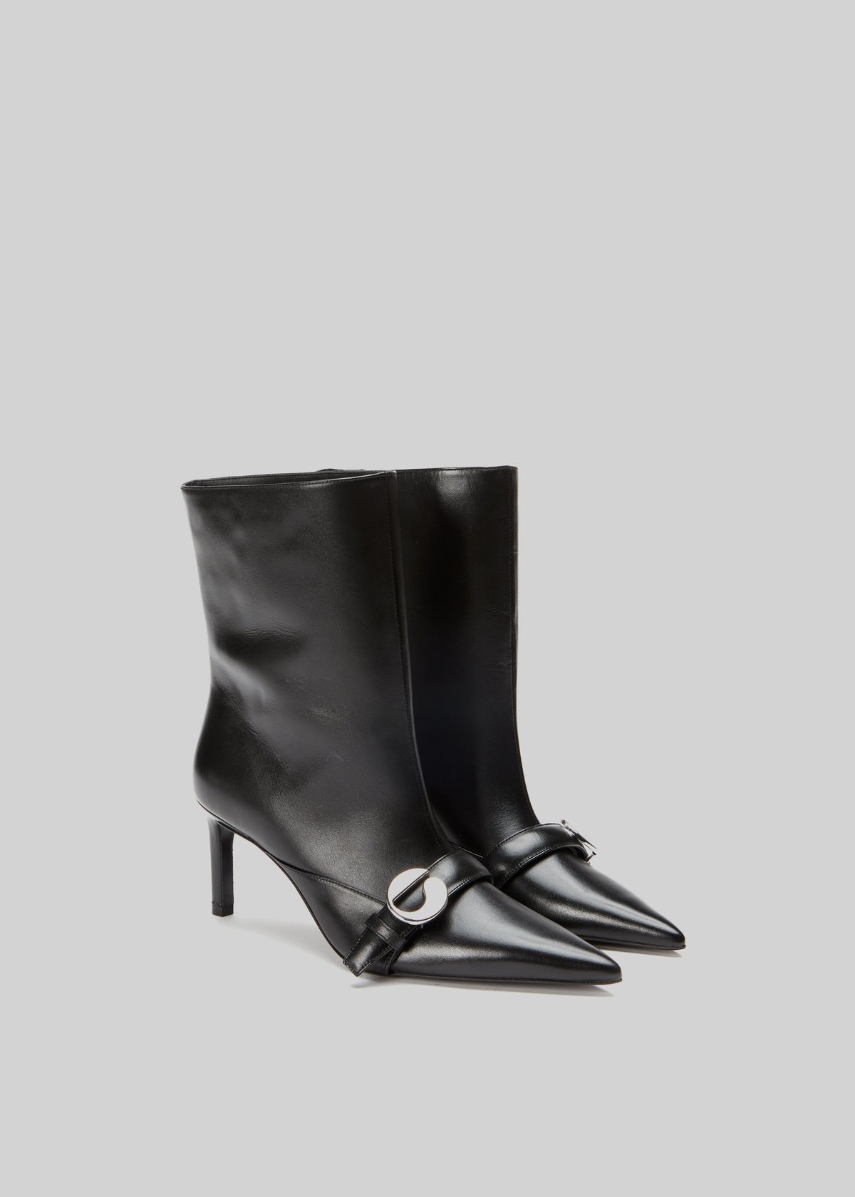 Coperni Ankle Heeled Belt Boots - Black - 3